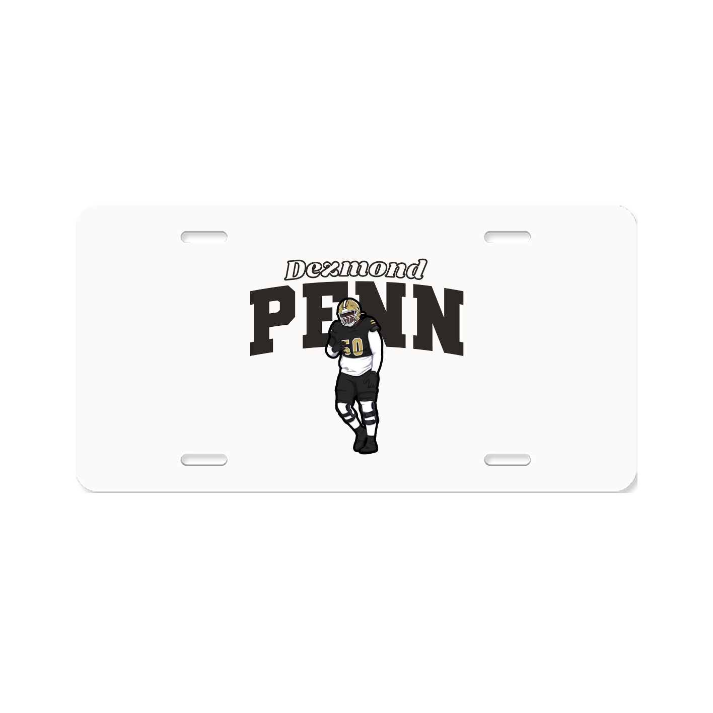 License Plate — Name Arch in Classic