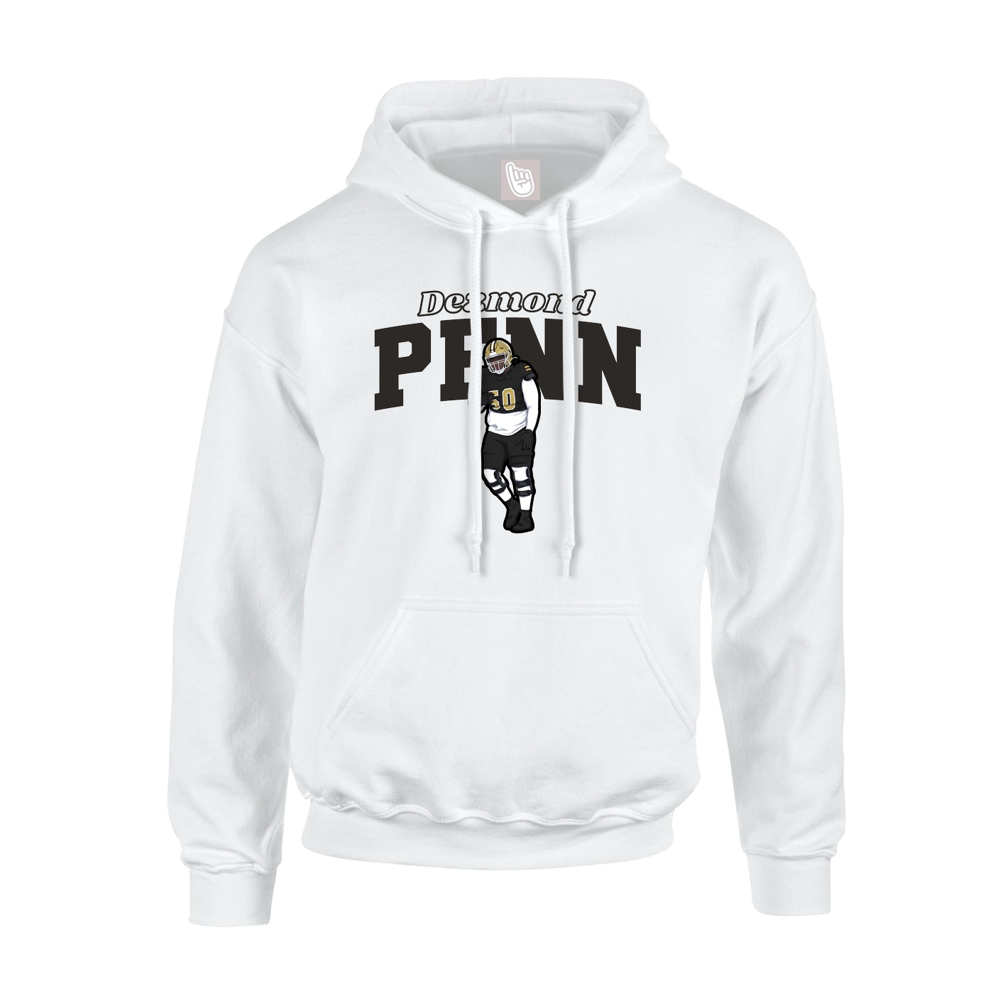 Hoodie — Name Arch in White