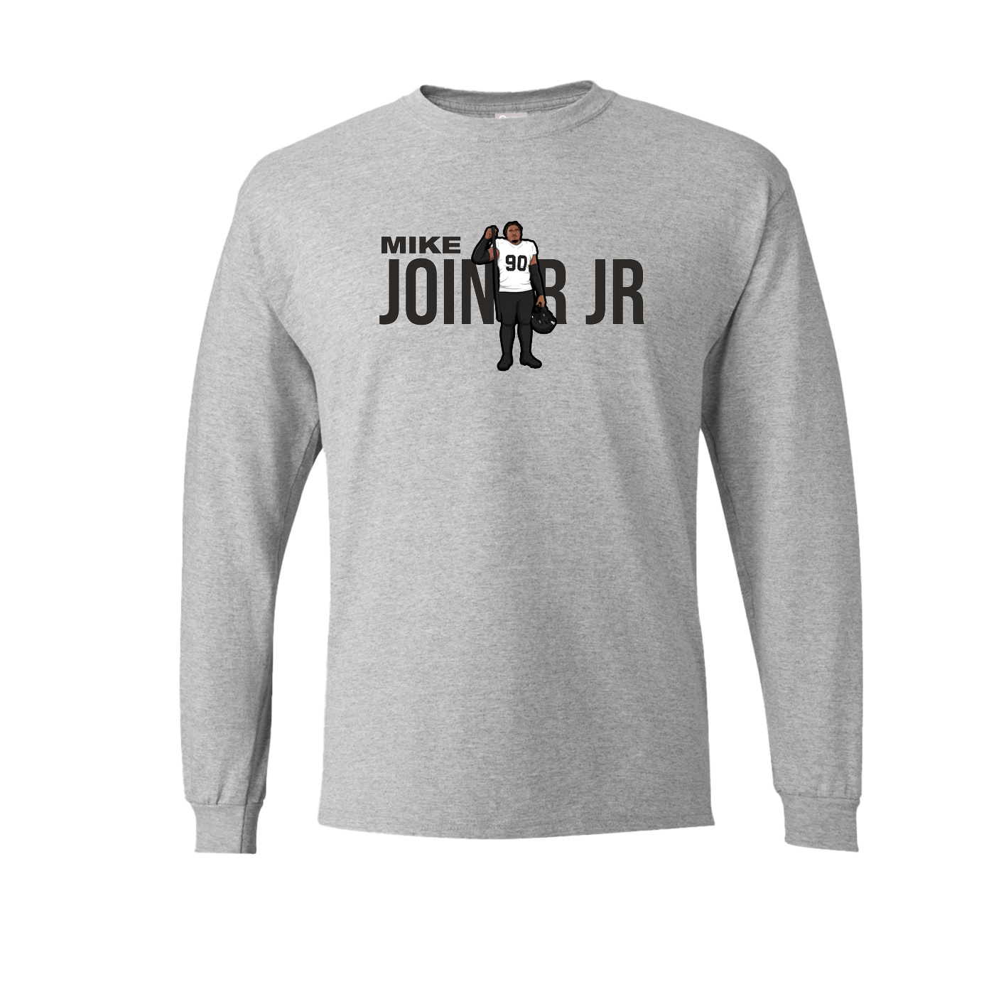 Long Sleeve Tee — Player Name in Grey