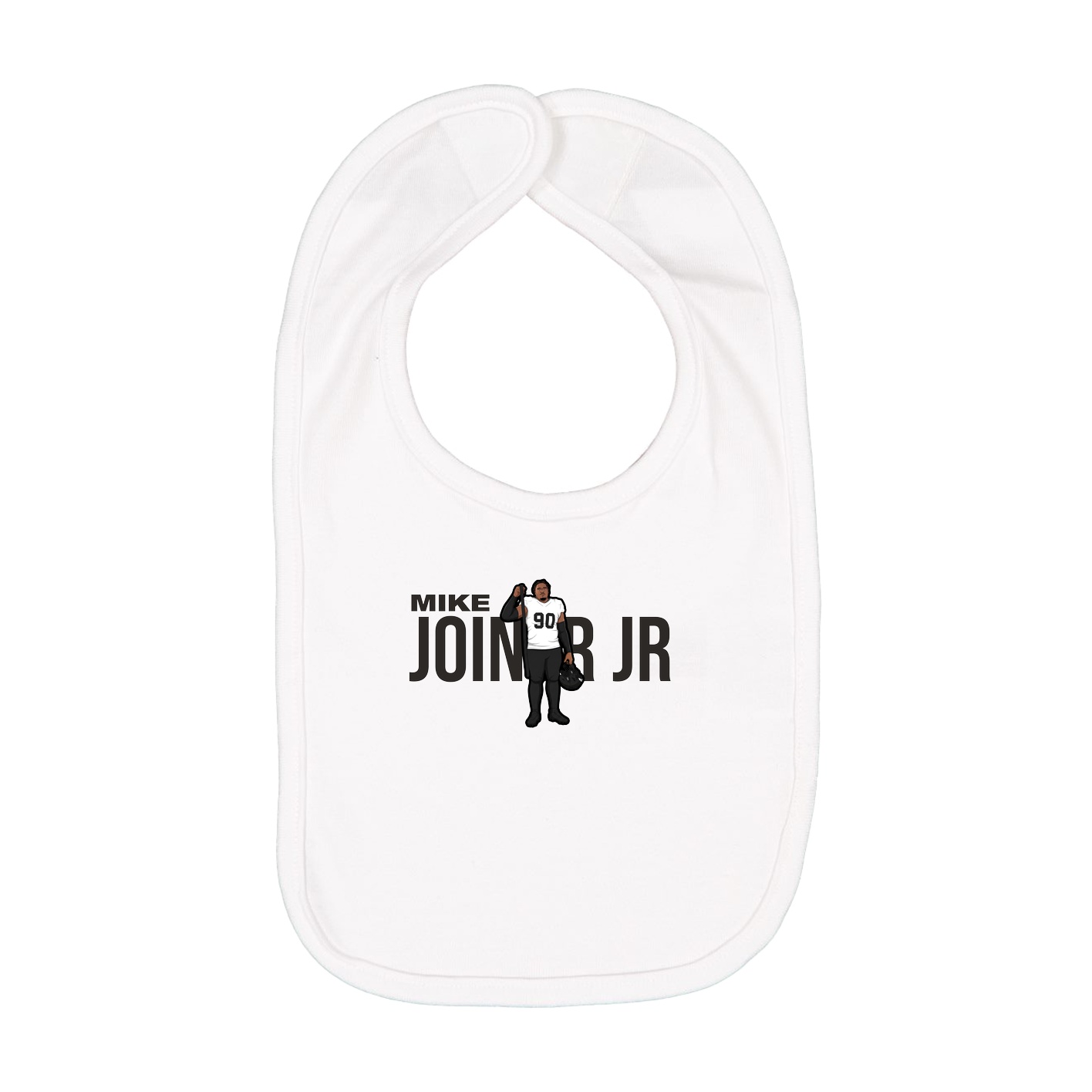 Infant Bib — Player Name in White