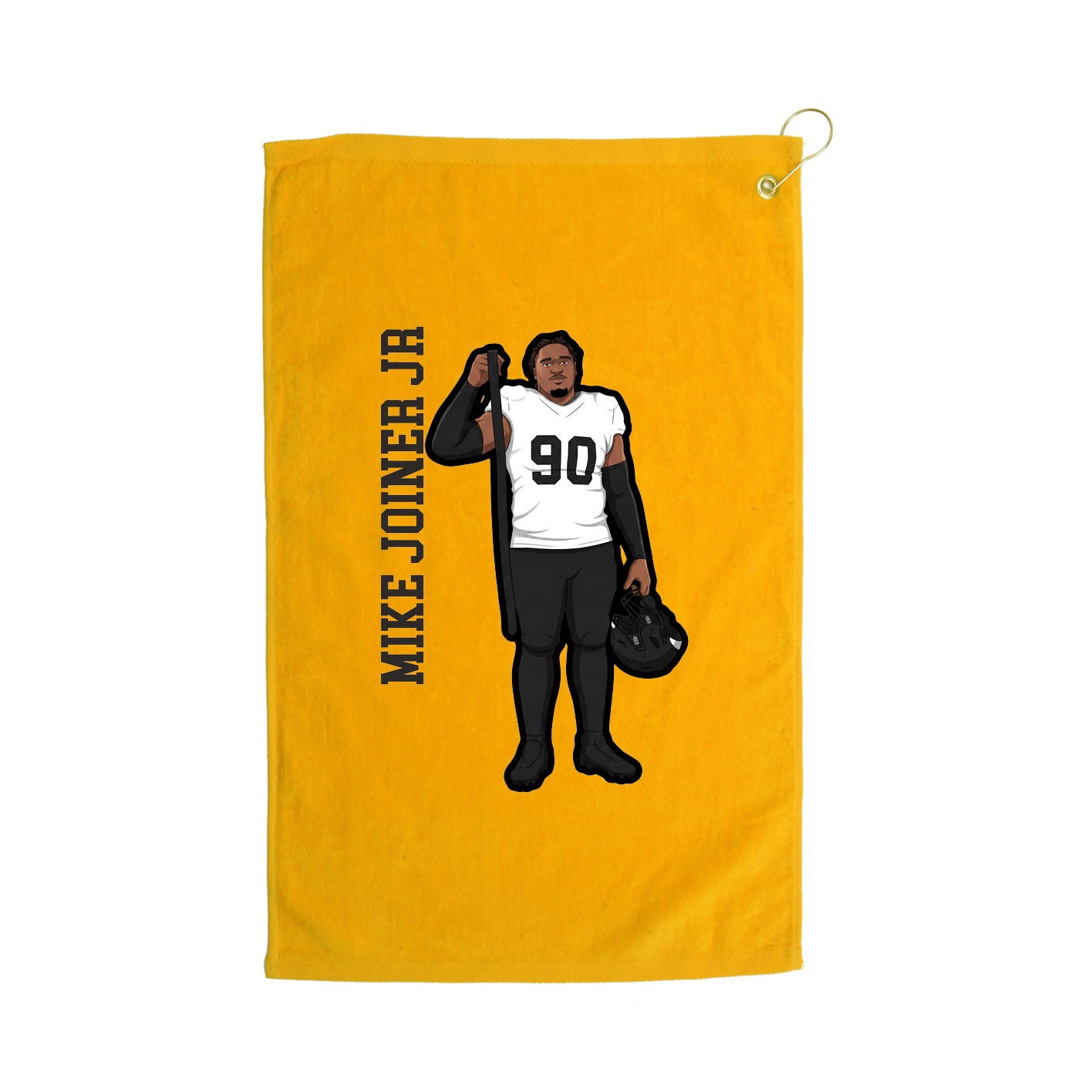 Golf Towel — Name Vertical in Gold