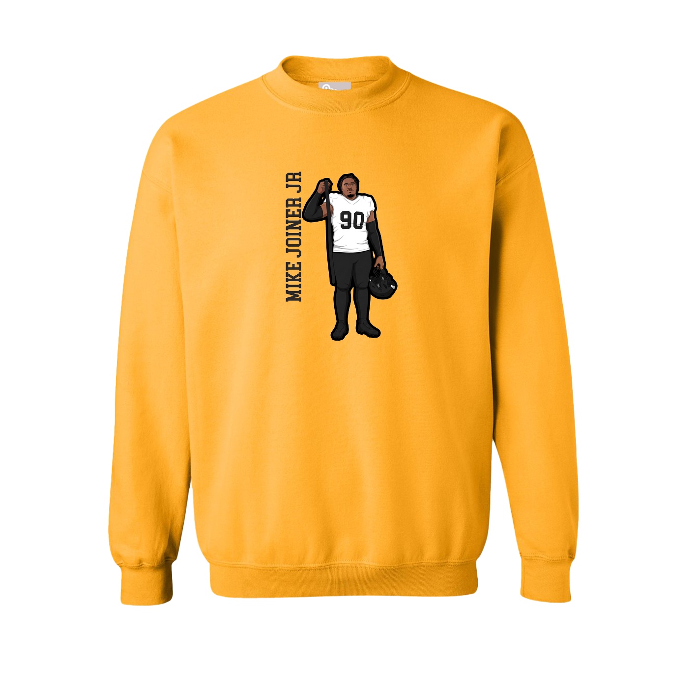 Fleece Crew — Name Vertical in Gold
