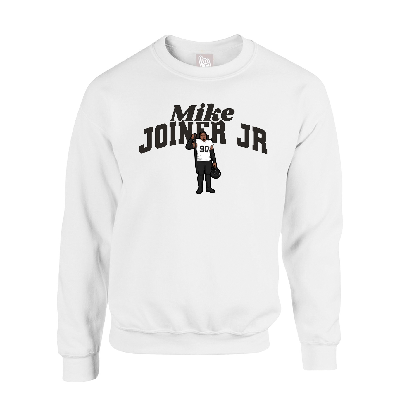 Fleece Crew — Signature Arch in White