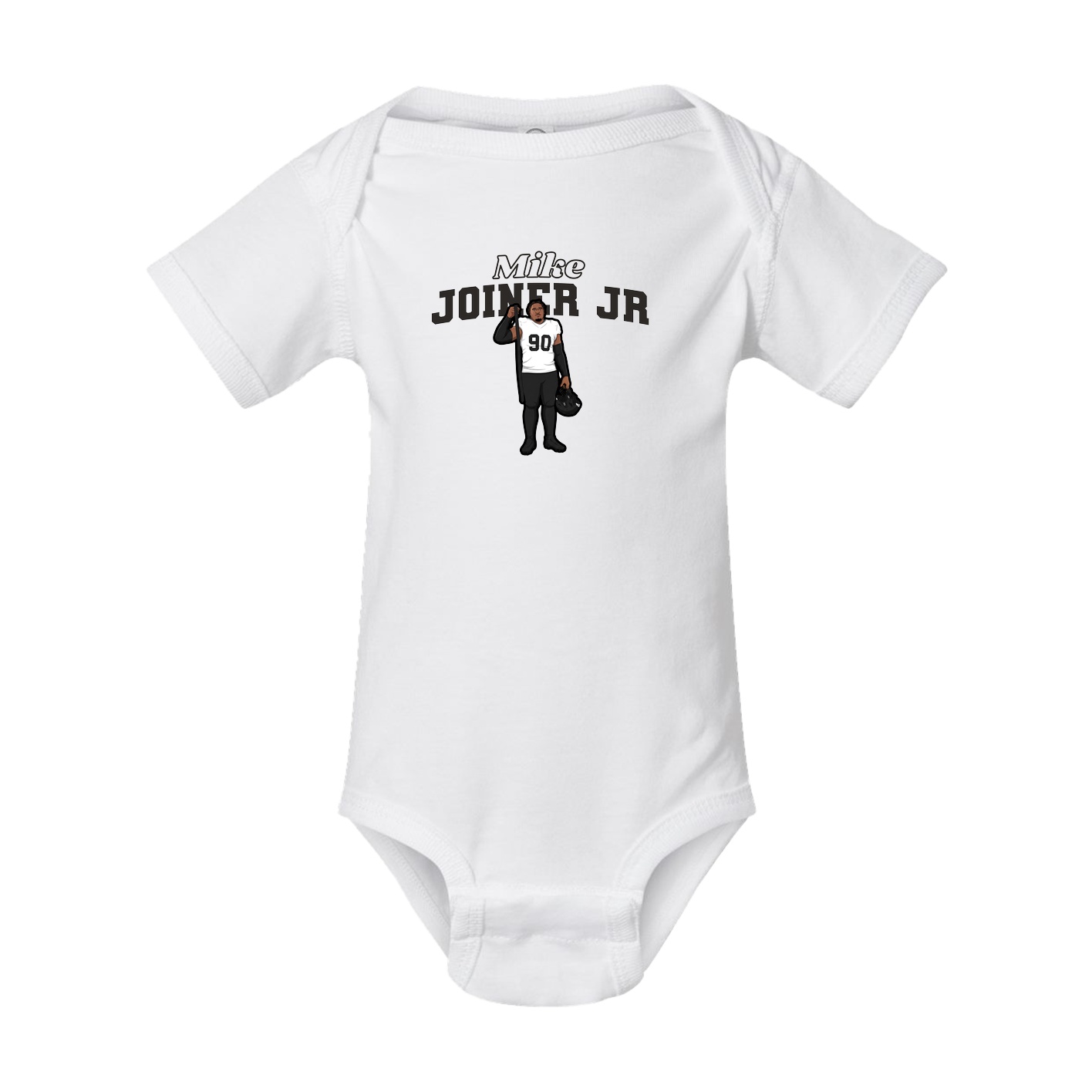 Baby Onesie — Name Arch in White