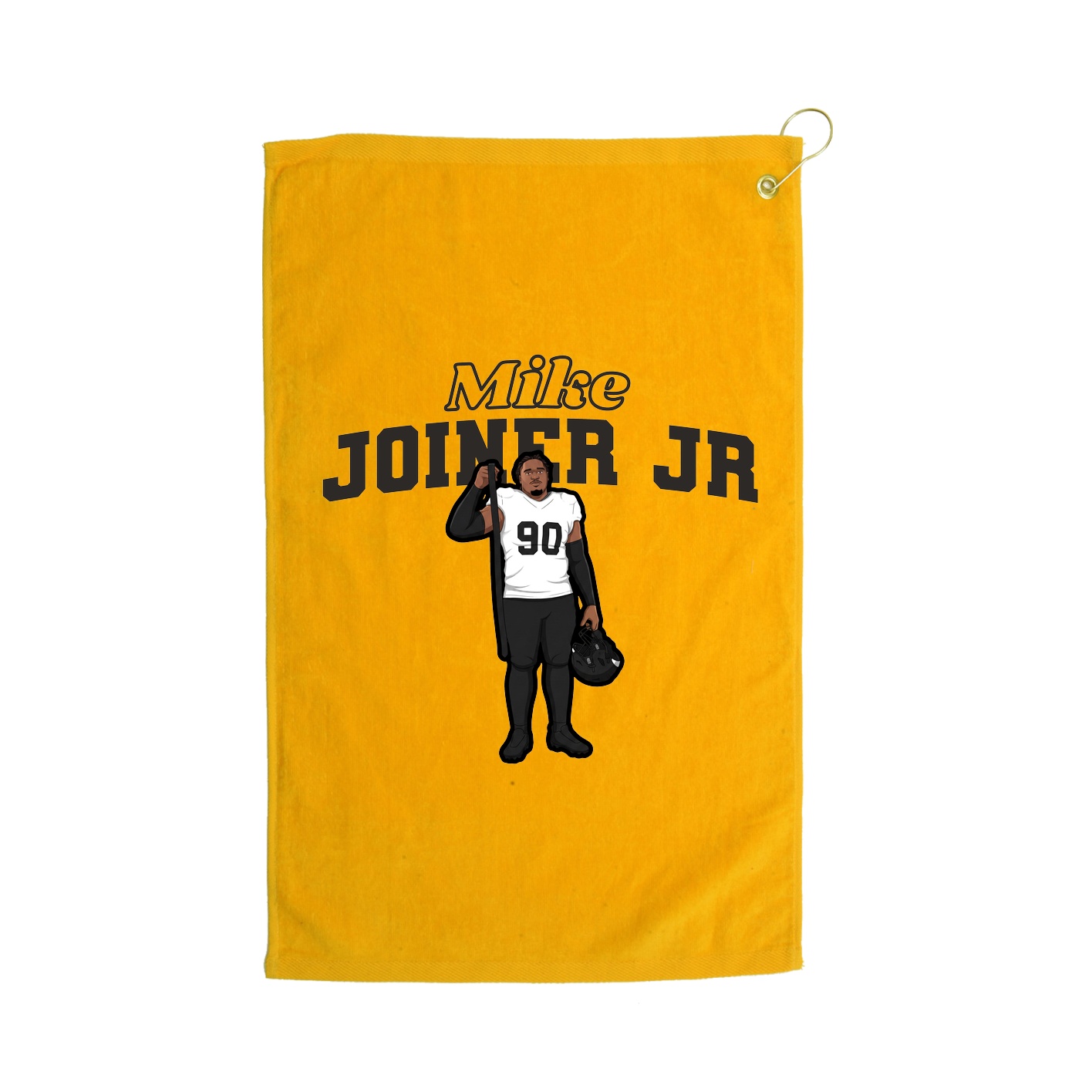 Golf Towel — Name Arch in Gold