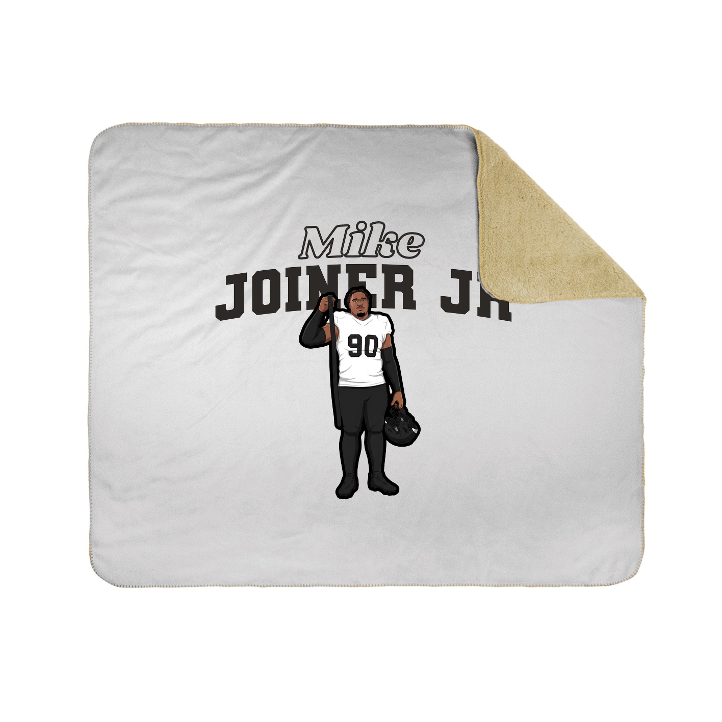 Throw Blanket — Name Arch in White