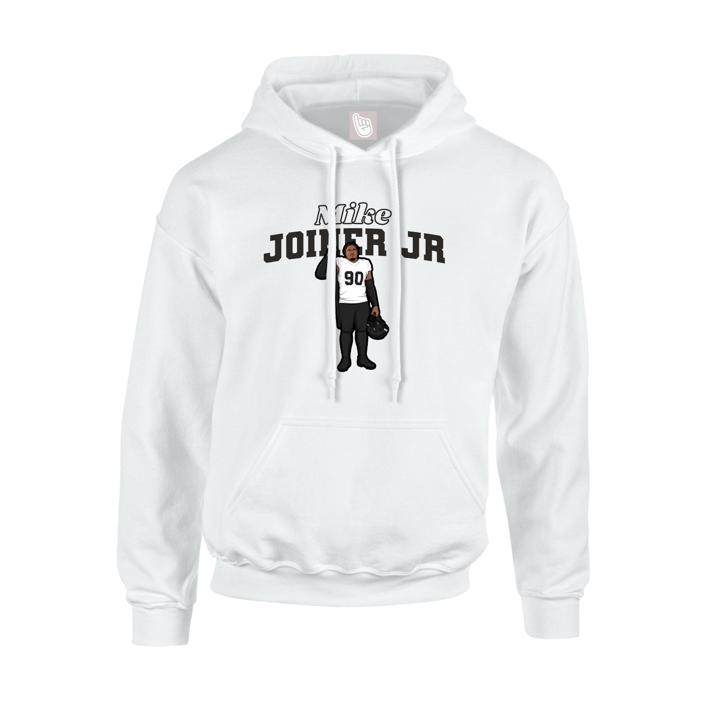 Hoodie — Name Arch in White