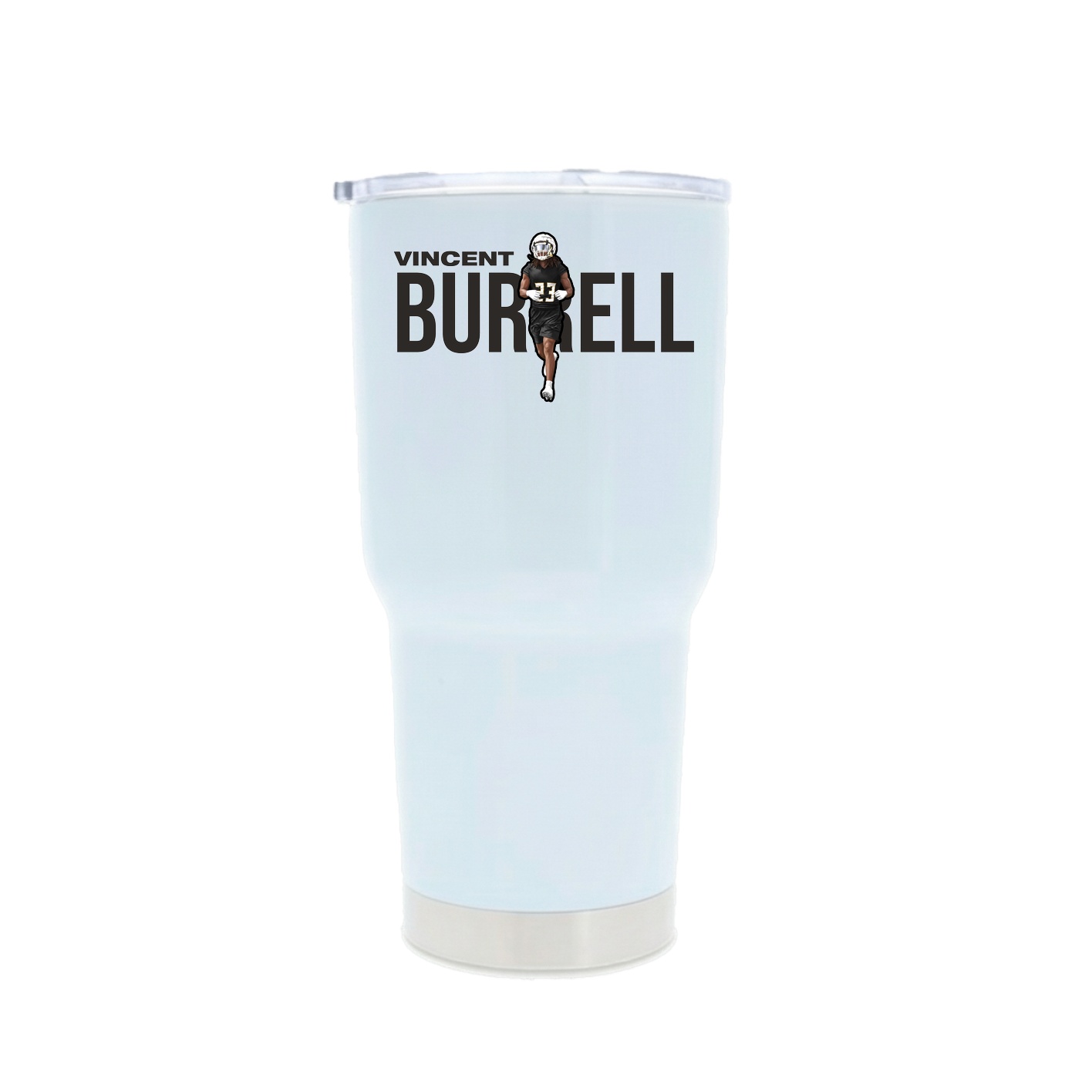 30oz Stainless Steel Tumbler — Player Name in White