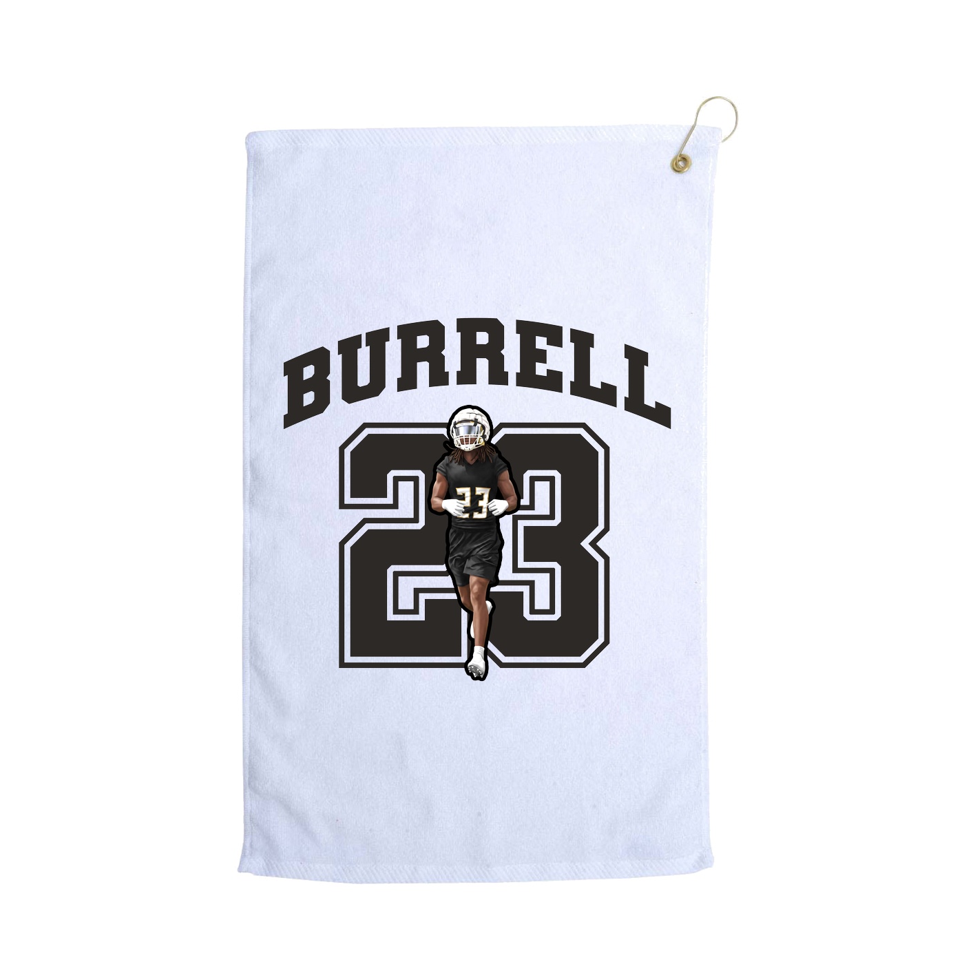 Golf Towel — Number in White