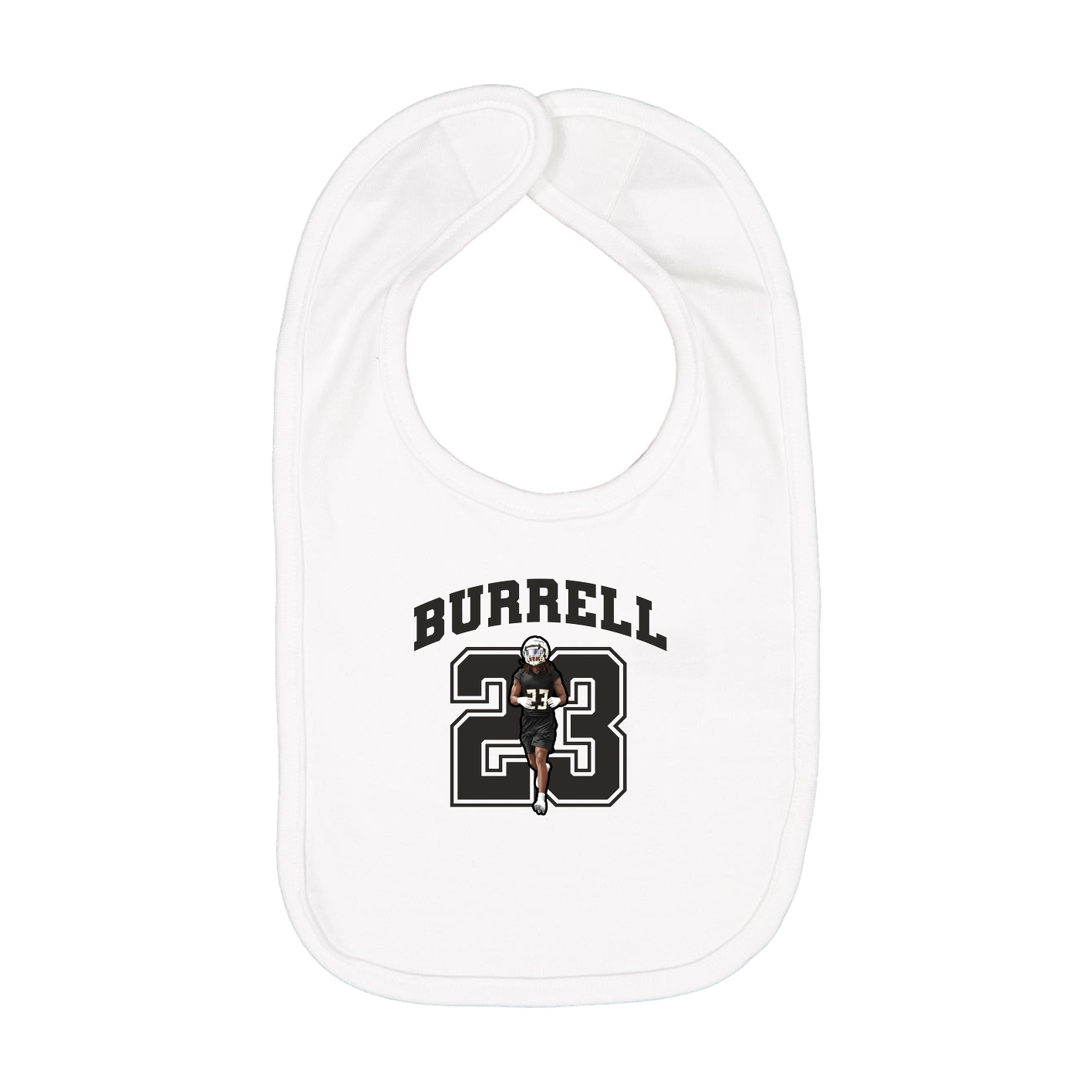 Infant Bib — Number in White
