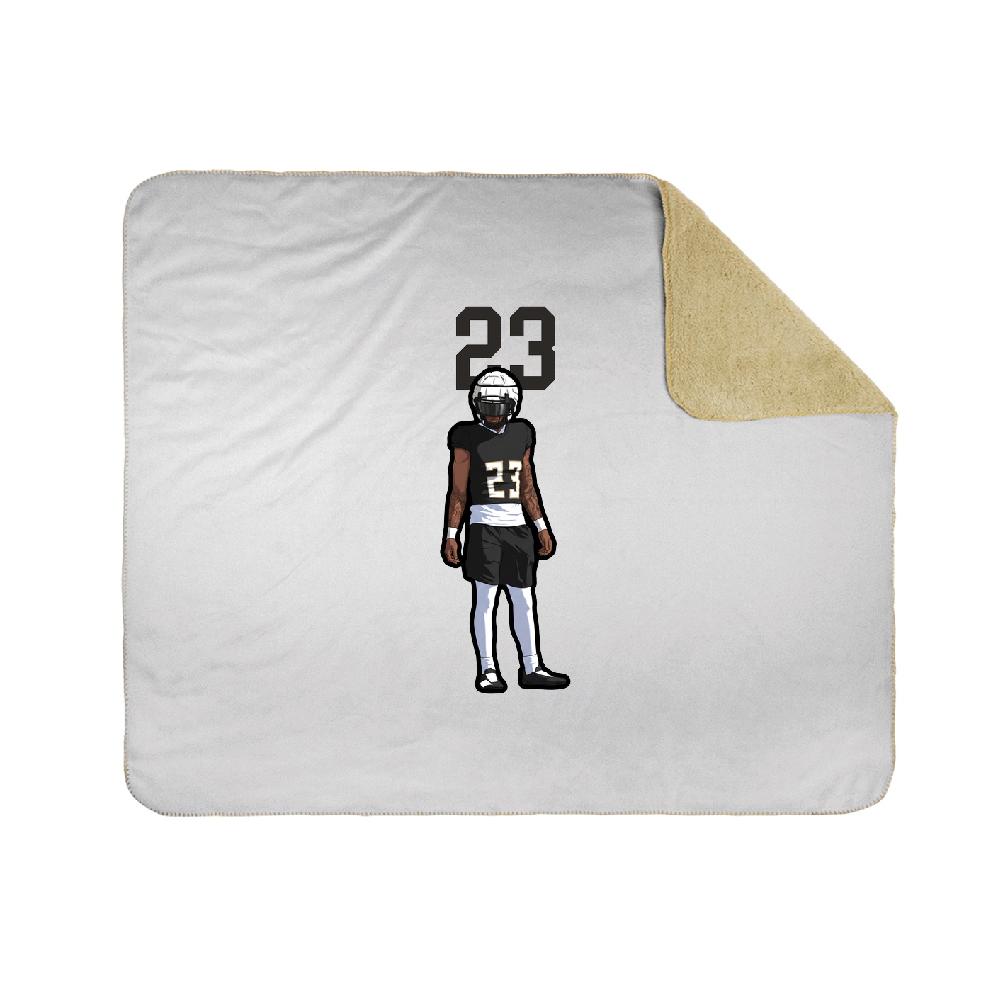 Throw Blanket — Number Top in White