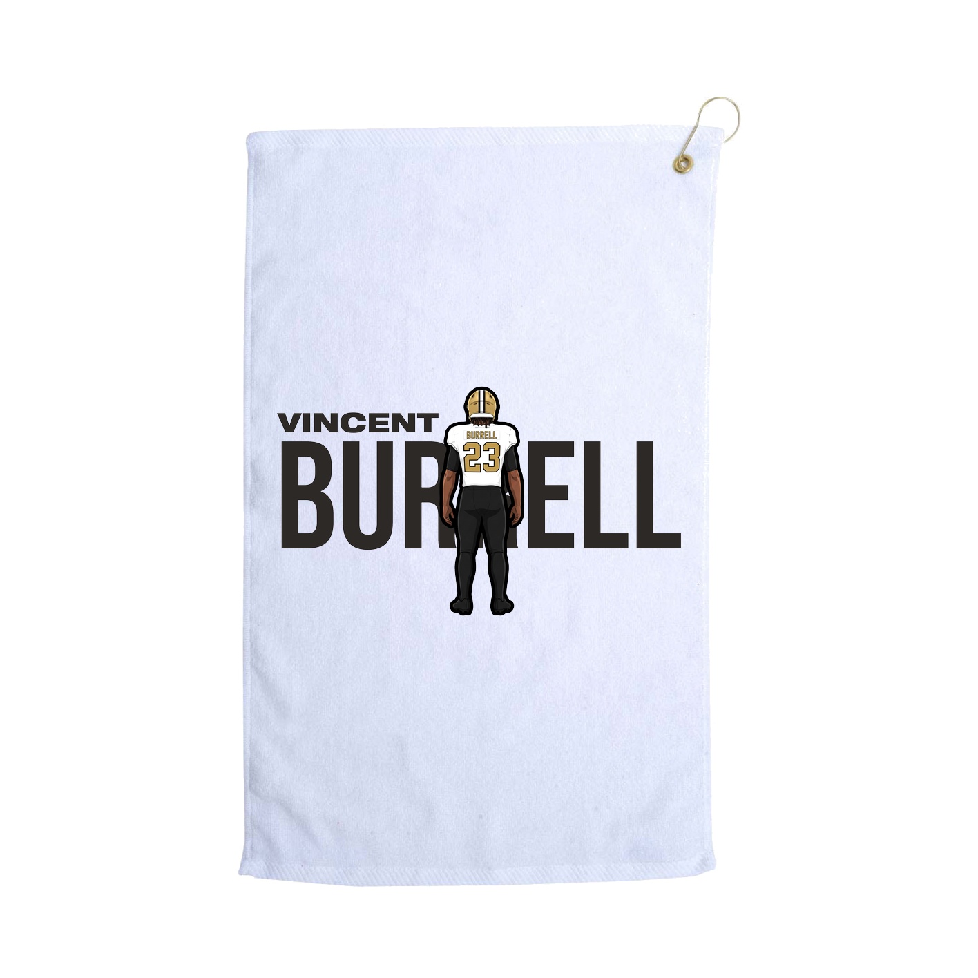 Golf Towel — Player Name in White