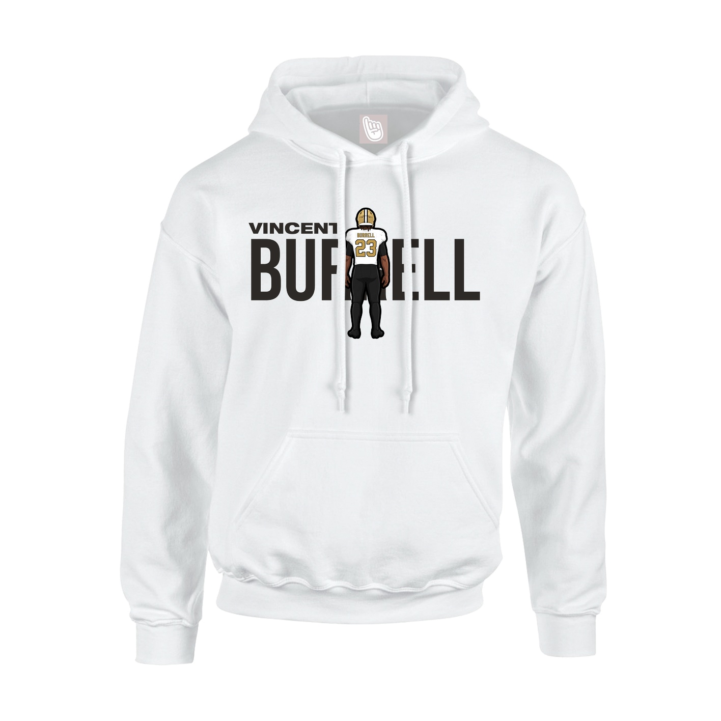 Hoodie — Player Name in White