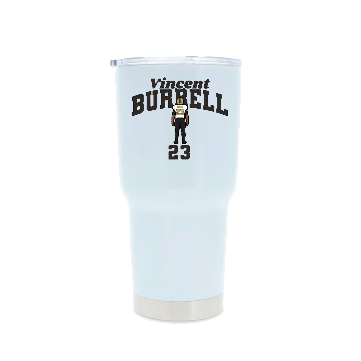 30oz Stainless Steel Tumbler — Signature Arch in White