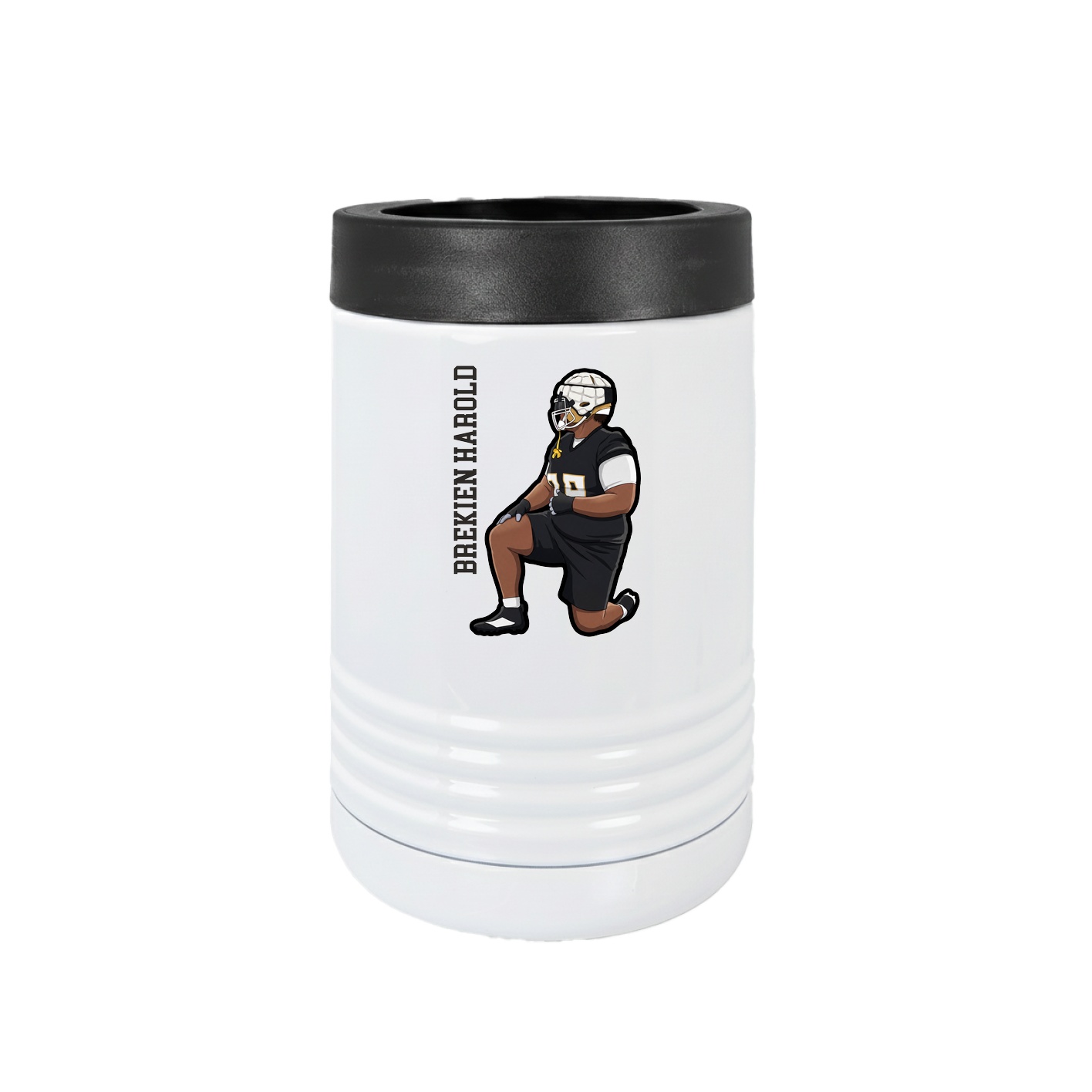 Beverage Holder — Name Vertical in White