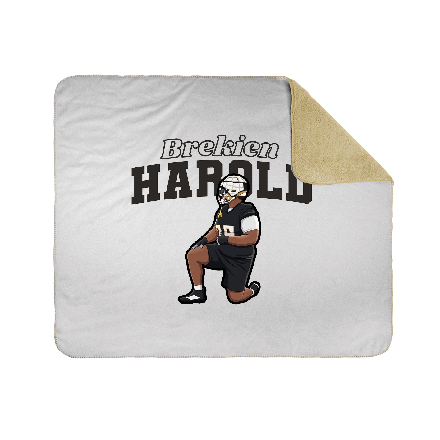 Throw Blanket — Name Arch in White