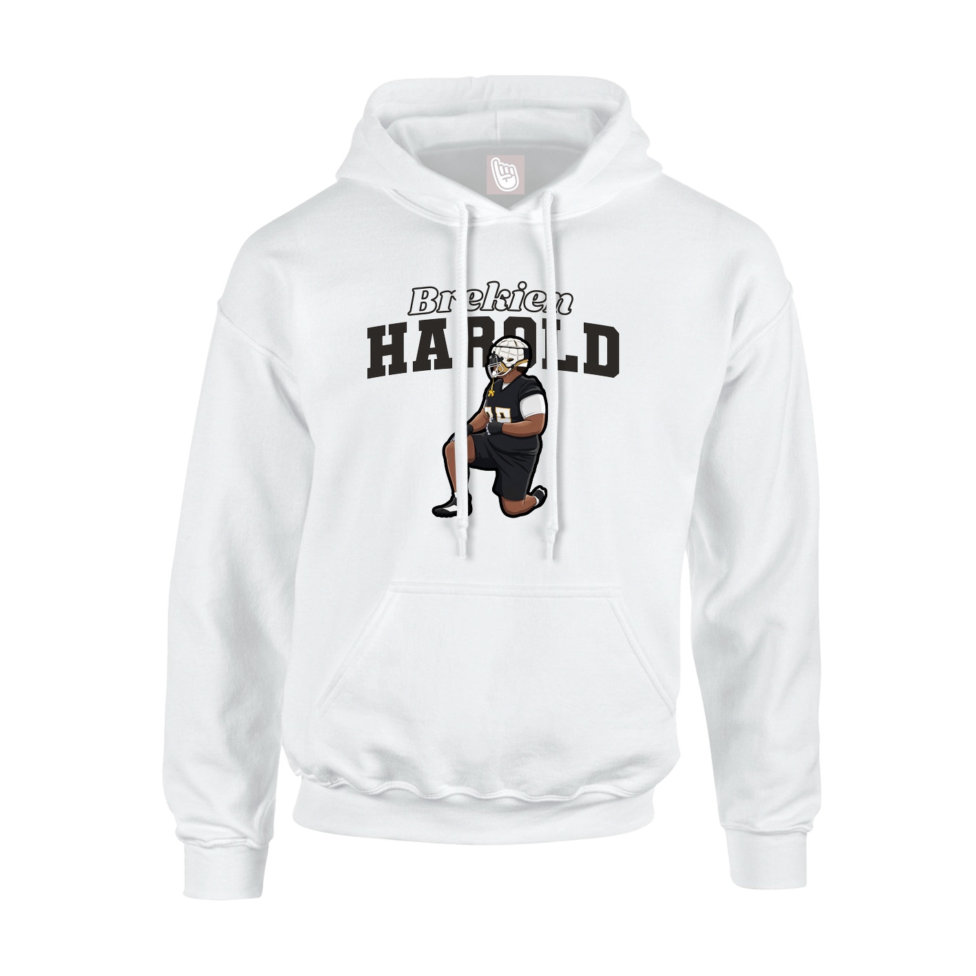 Hoodie — Name Arch in White