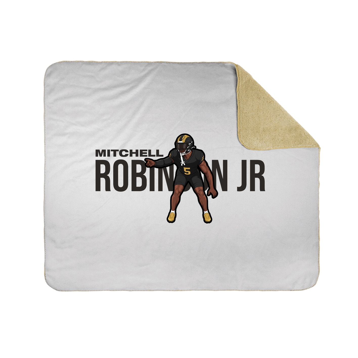 Throw Blanket — Player Name in White