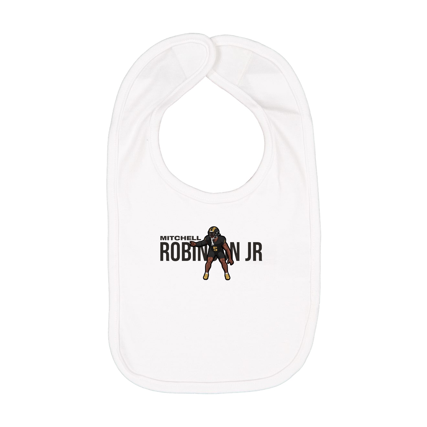 Infant Bib — Player Name in White