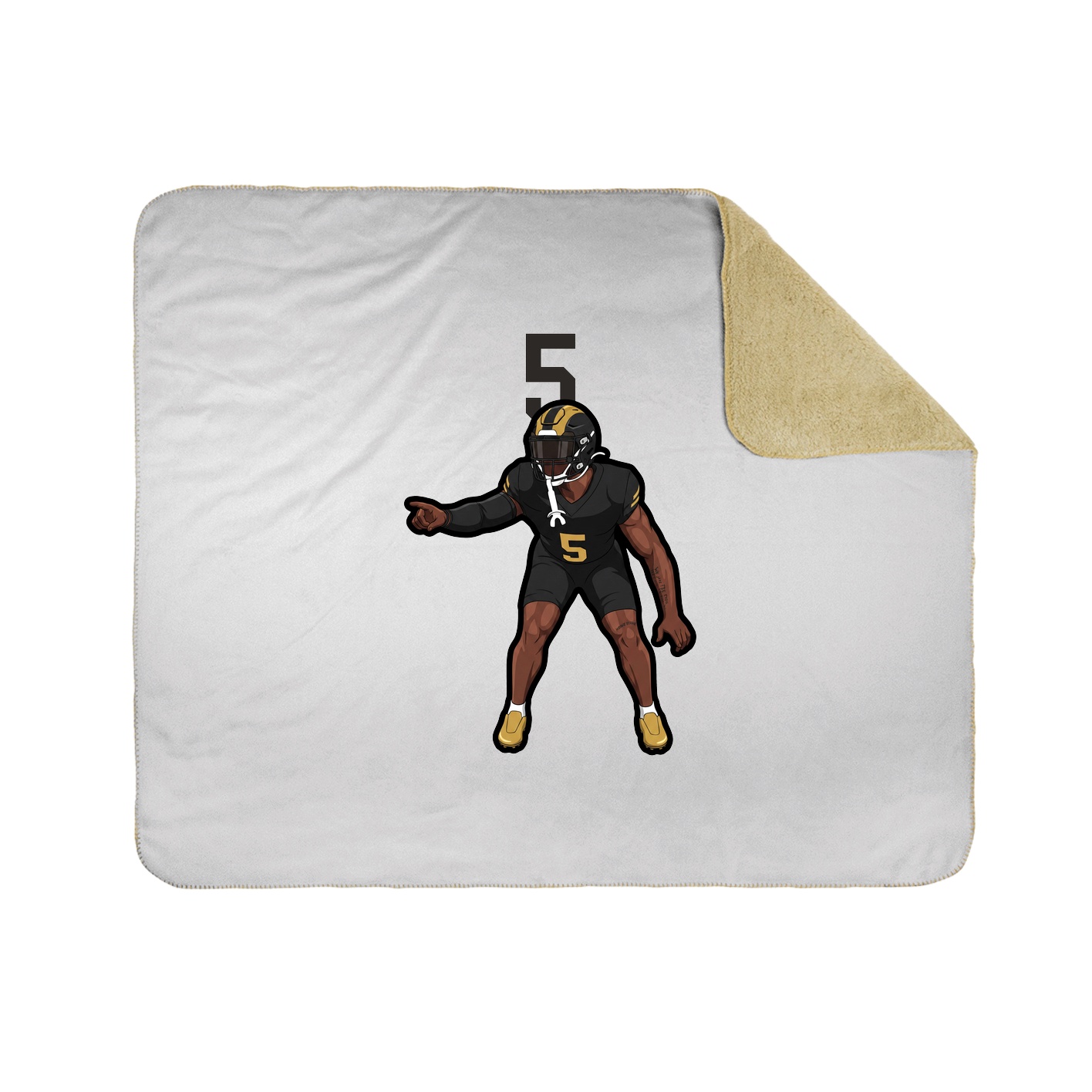Throw Blanket — Number Top in White