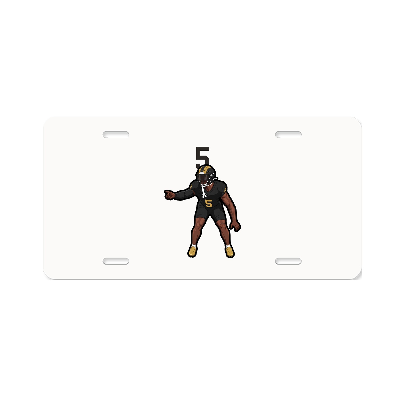 License Plate — Number Top in Classic
