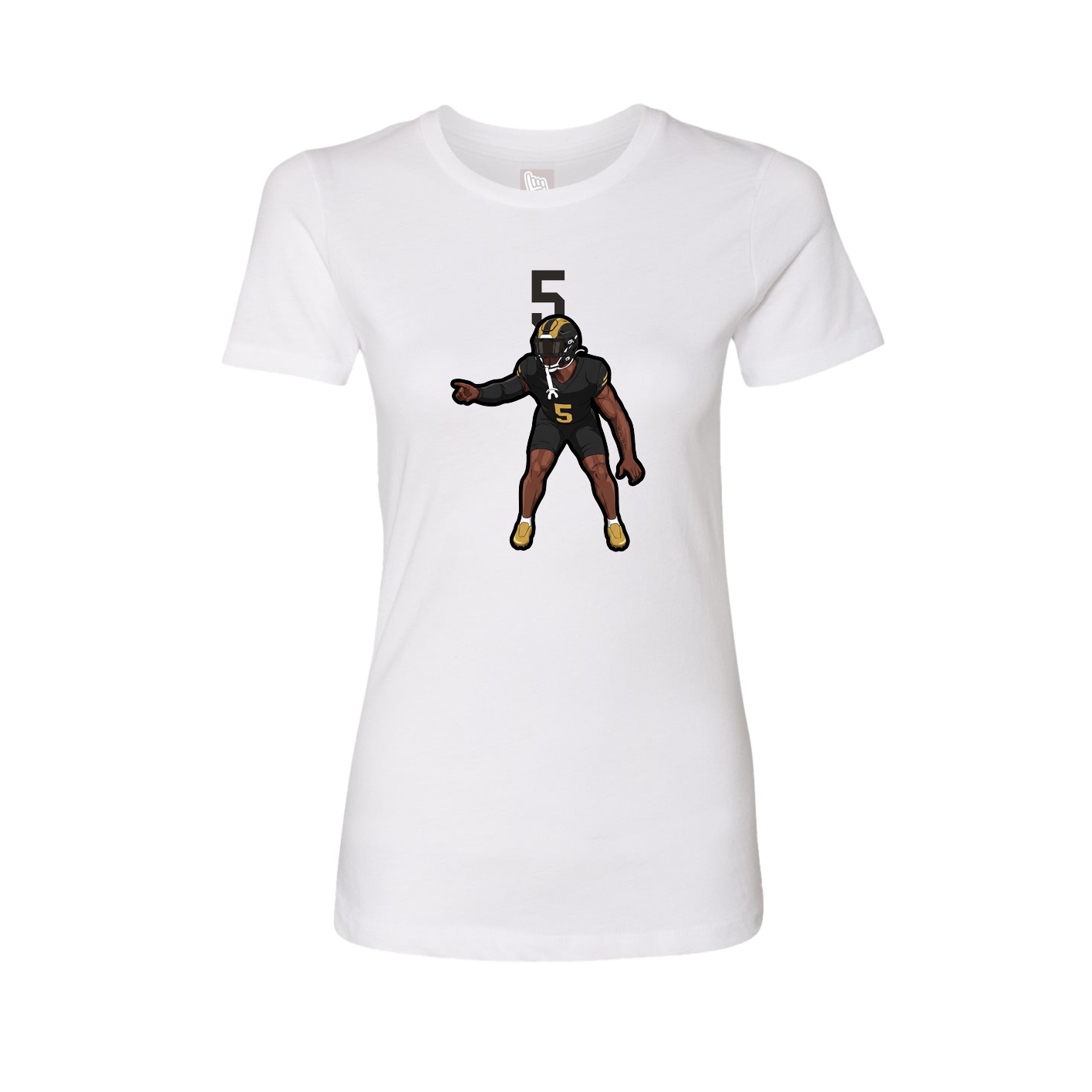 Fitted Women's Tee — Number Top in White