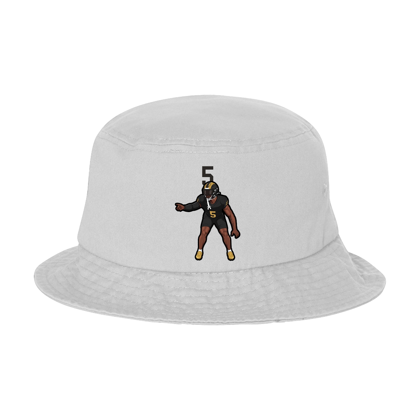 Bucket Cap — Number Top in White