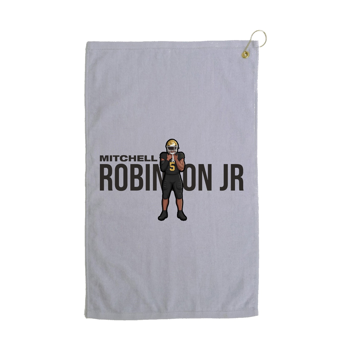 Golf Towel — Player Name in Grey