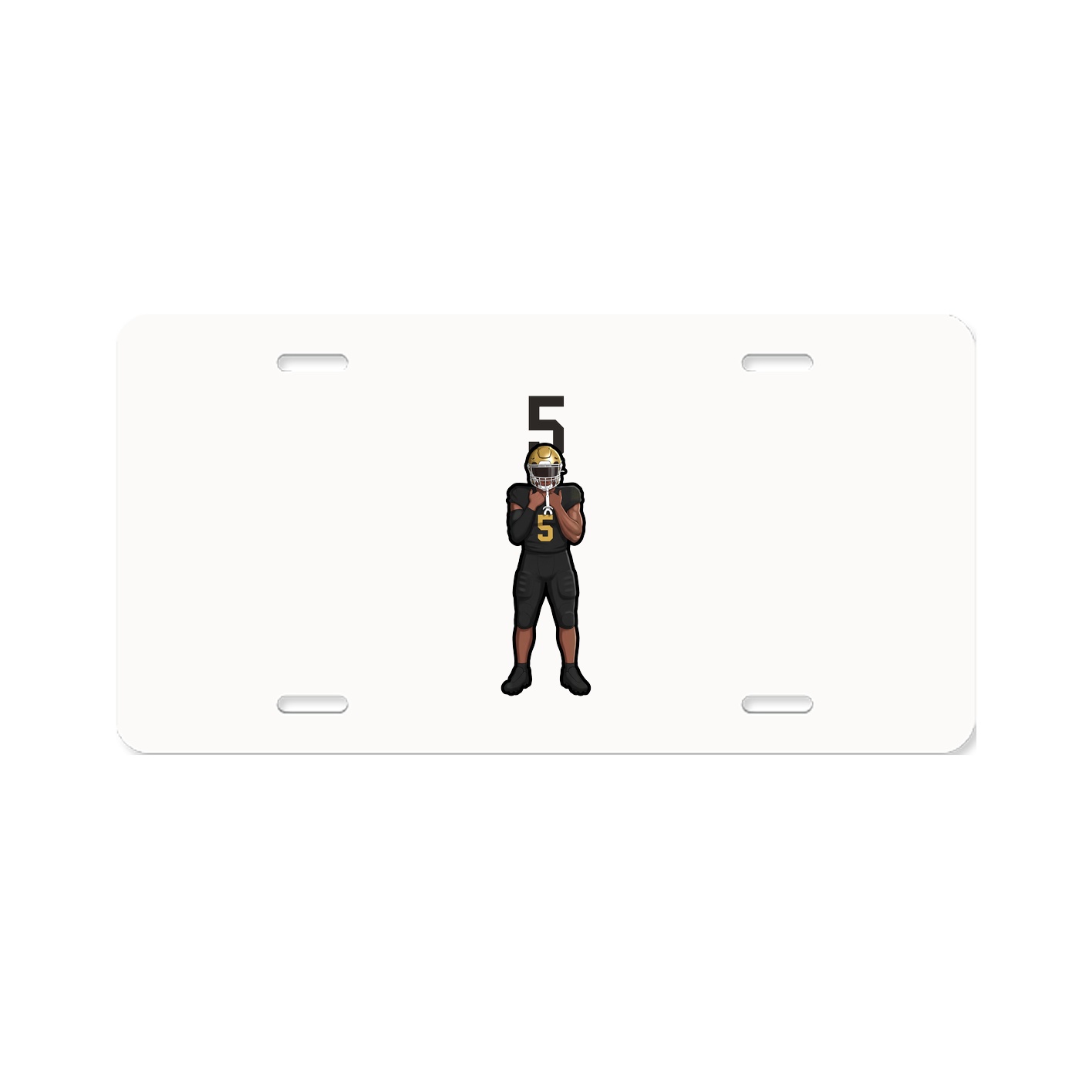 License Plate — Number Top in Classic