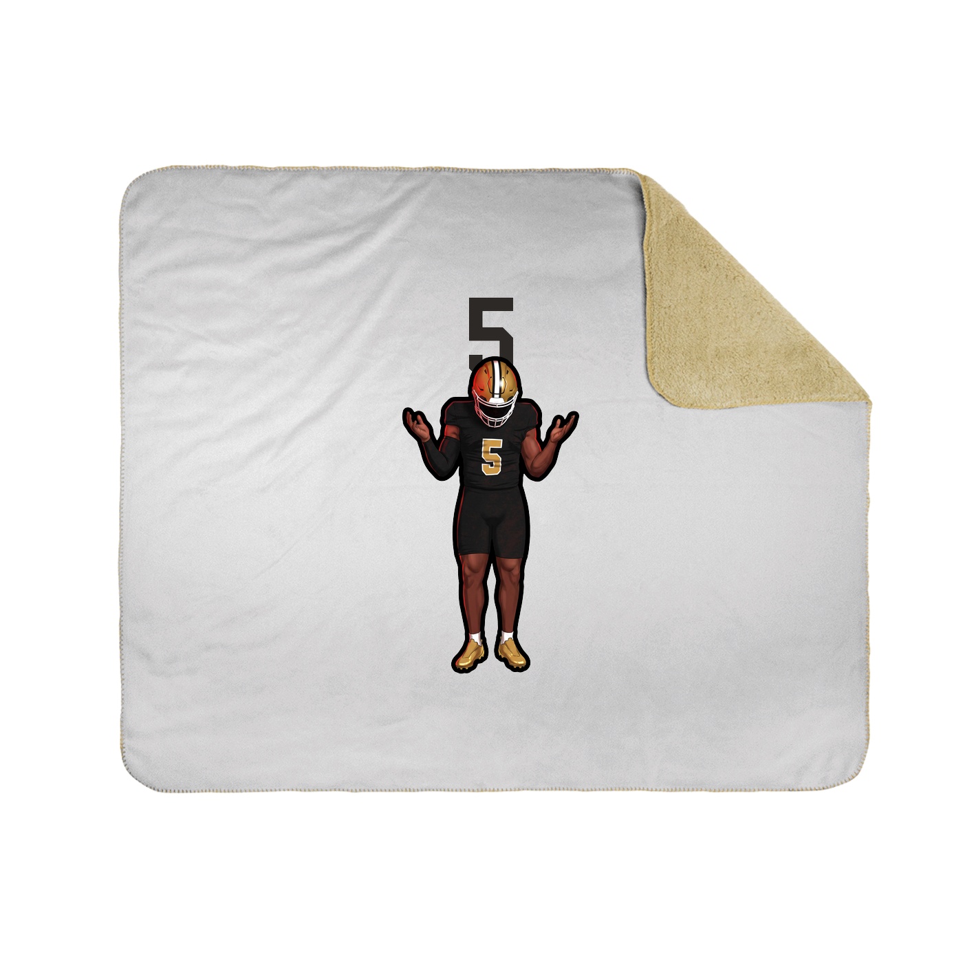 Throw Blanket — Number Top in White