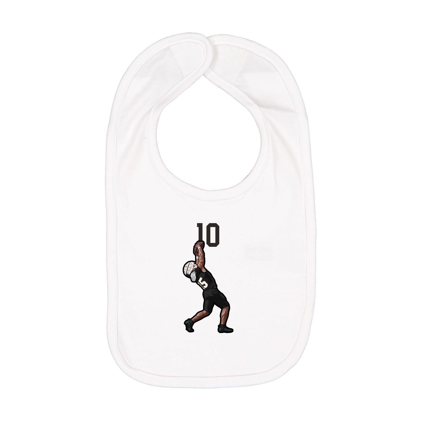 Infant Bib — Number Top in White