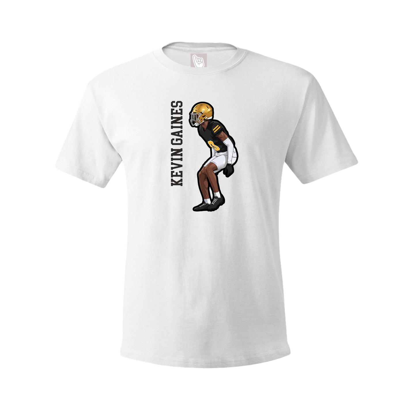 Tee — Name Vertical in White