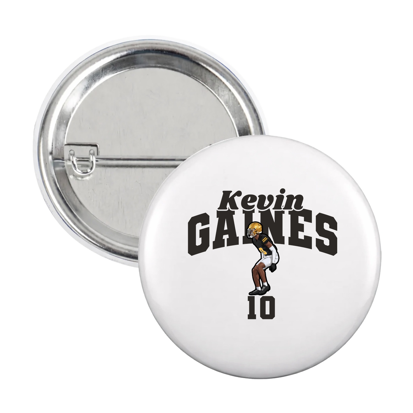 Game Day Button — Signature Arch in White
