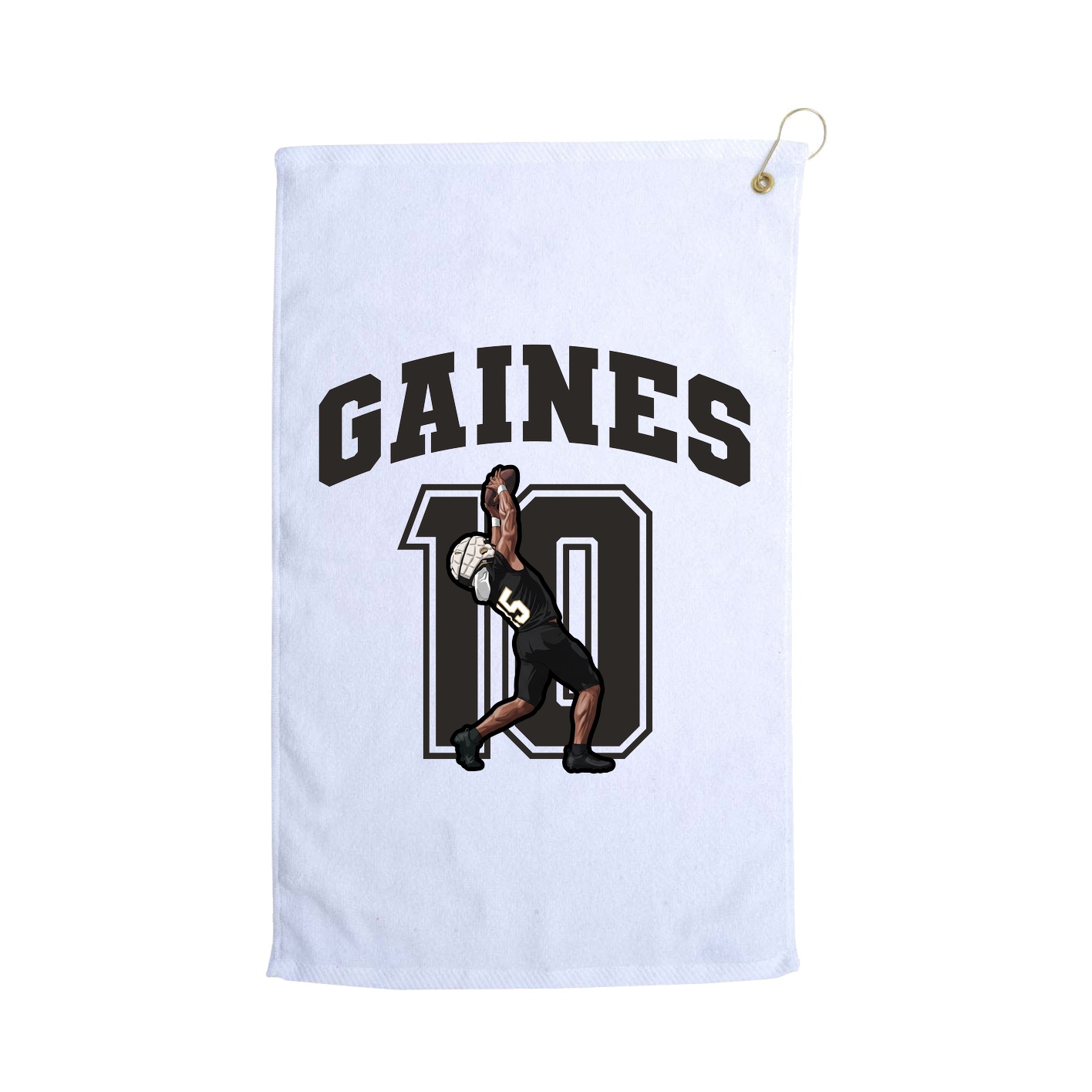 Golf Towel — Number in White