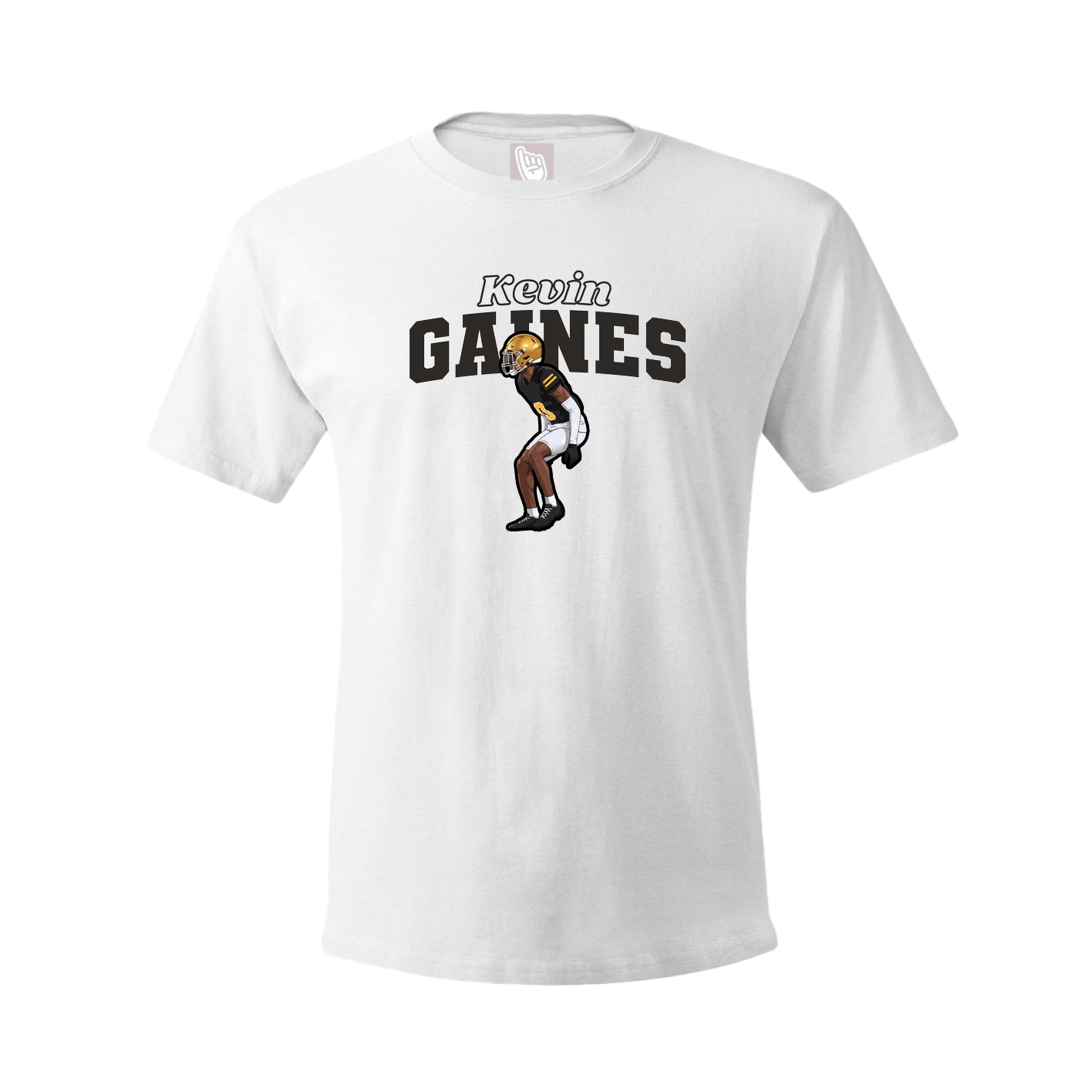 Youth Tee — Name Arch in White