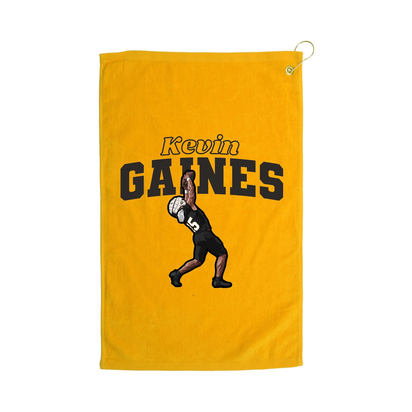 Golf Towel — Name Arch in Gold