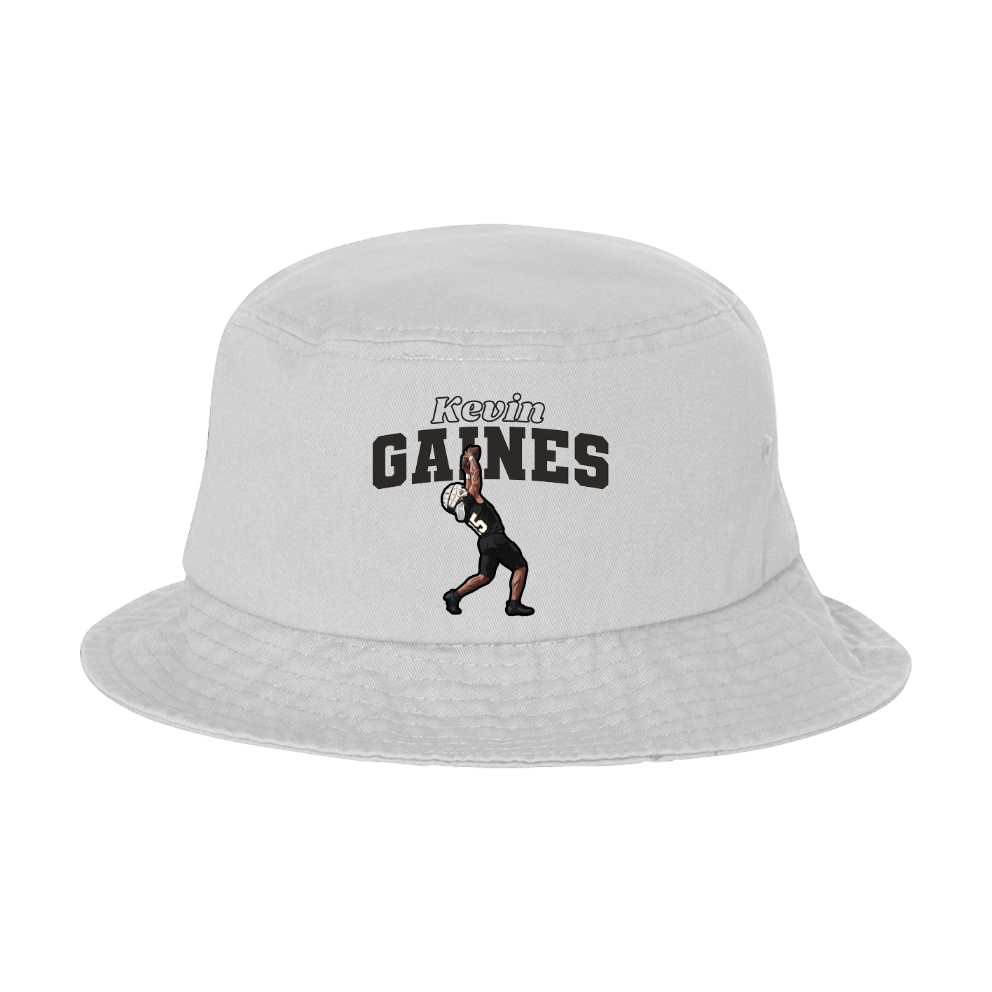 Bucket Cap — Name Arch in White