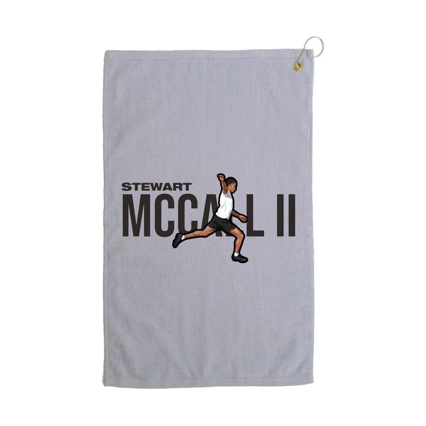 Golf Towel — Player Name in Grey