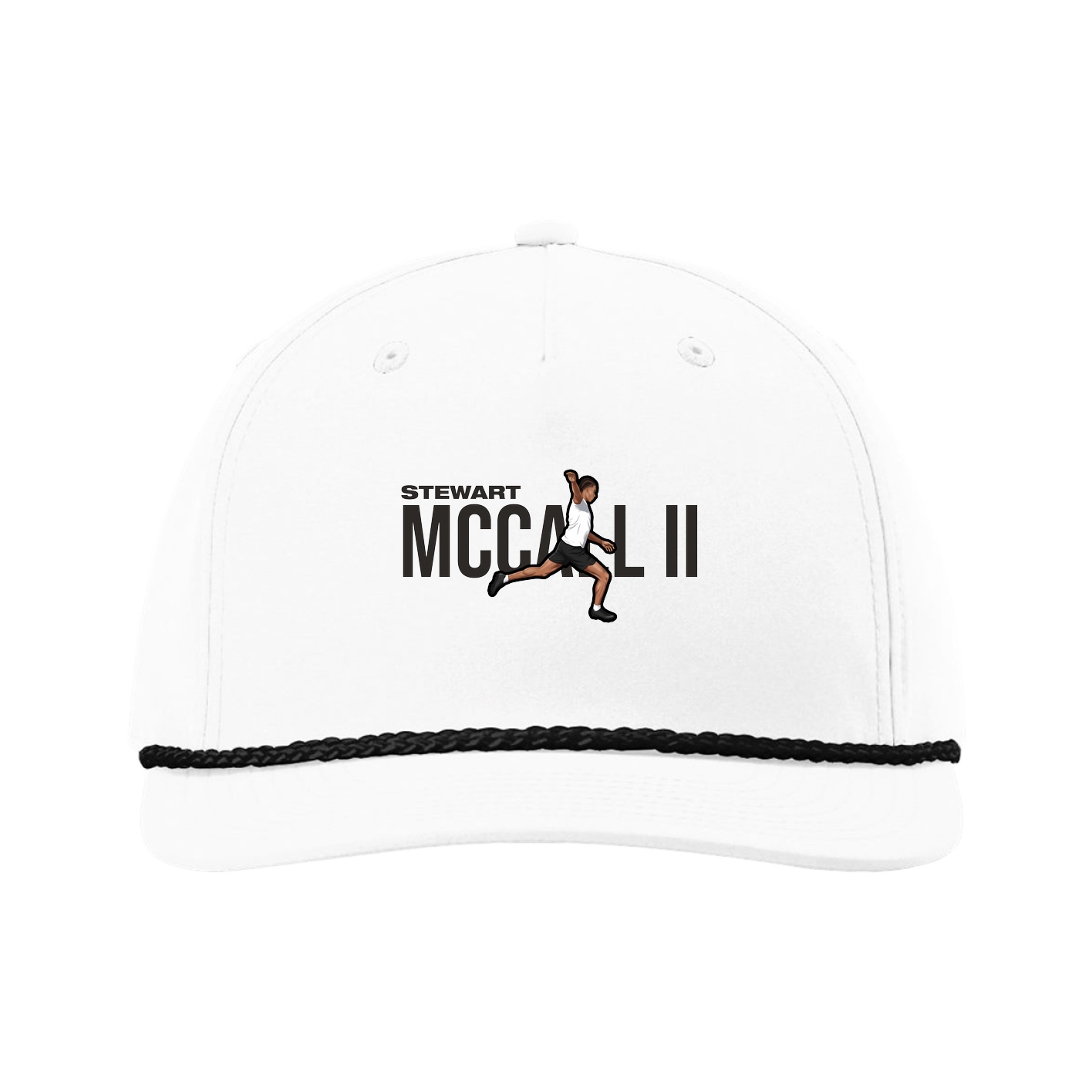 Five-Panel Classic Rope Cap — Player Name in White