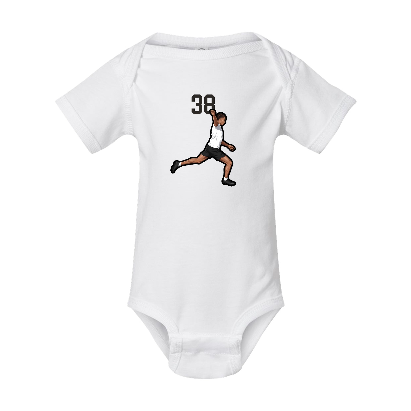 Baby Onesie — Number Top in White