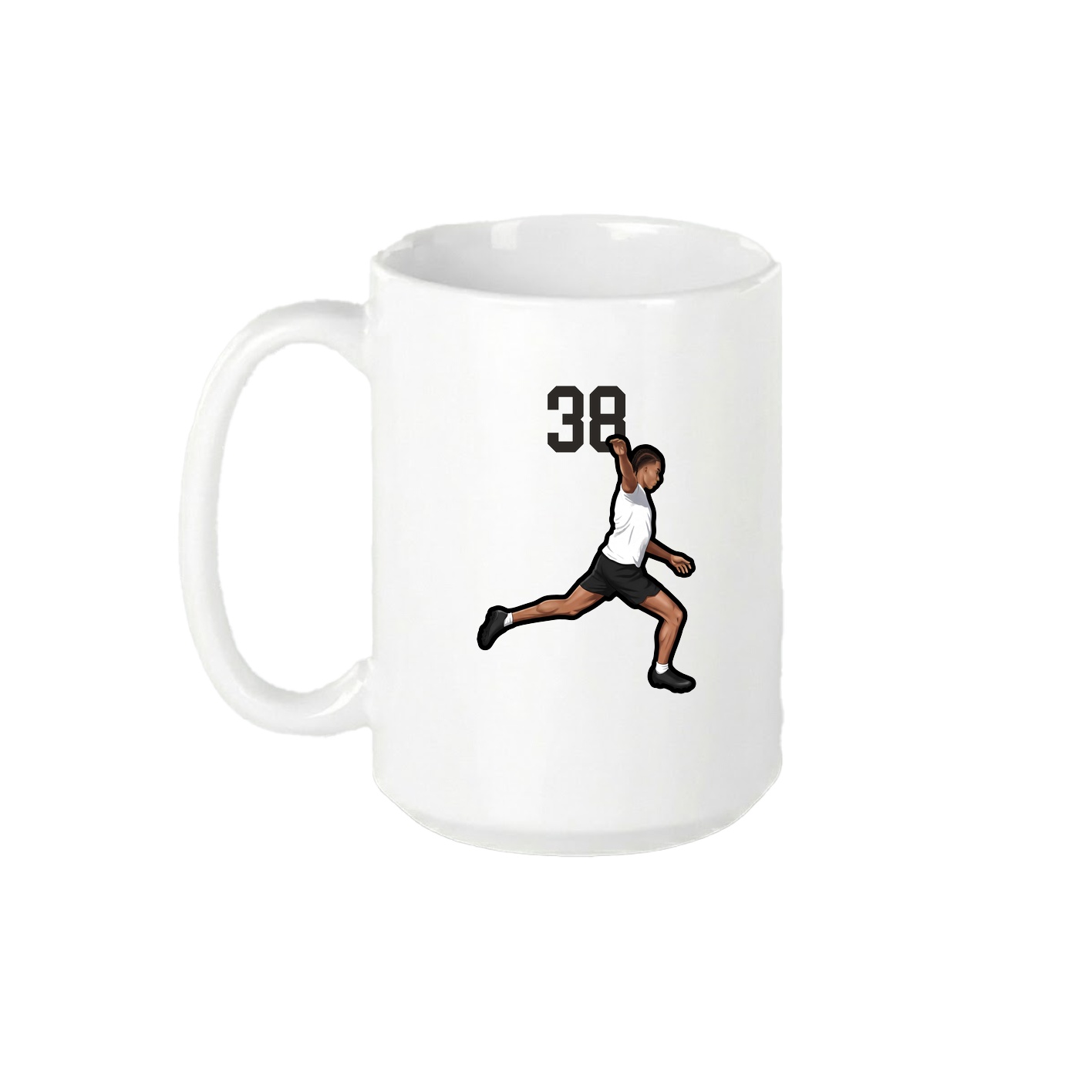 15oz Coffee Mug — Number Top in White