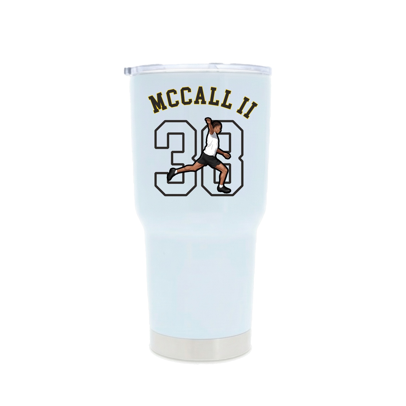 30oz Stainless Steel Tumbler — Shirsey Arch in White