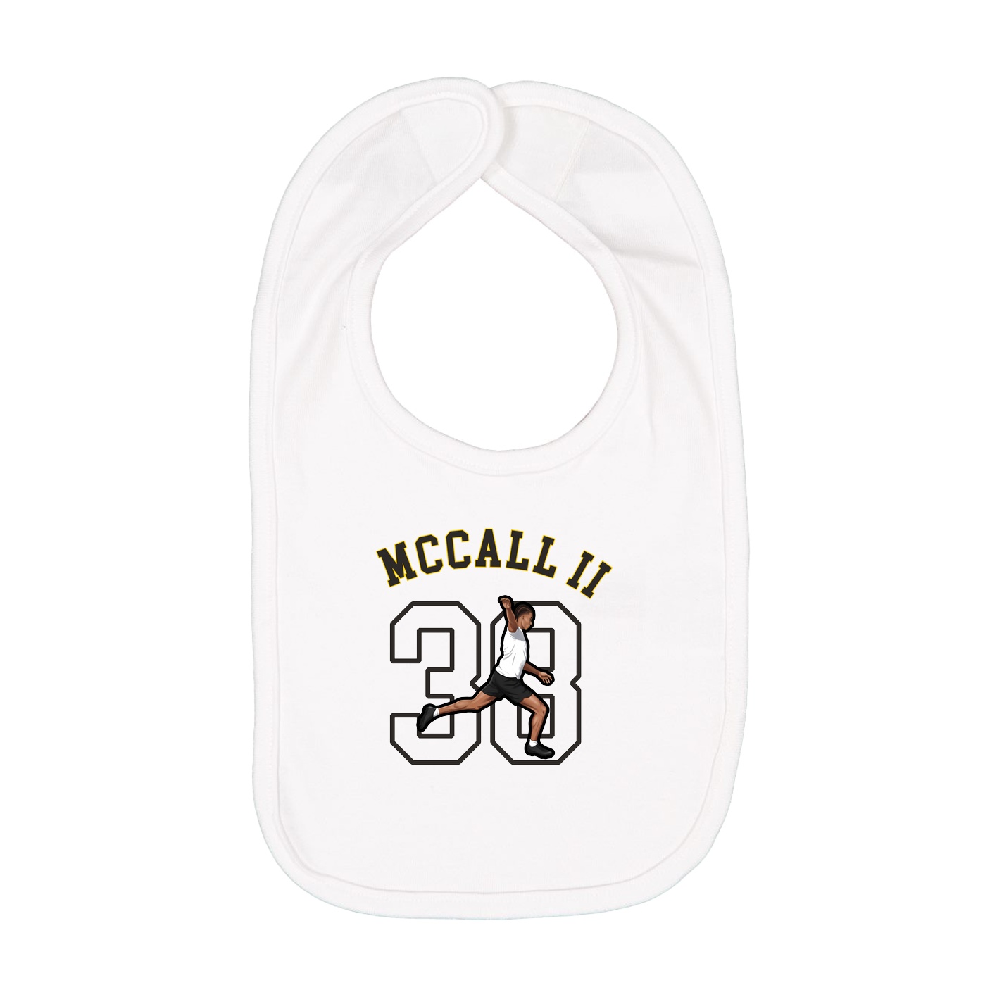 Infant Bib — Shirsey Arch in White