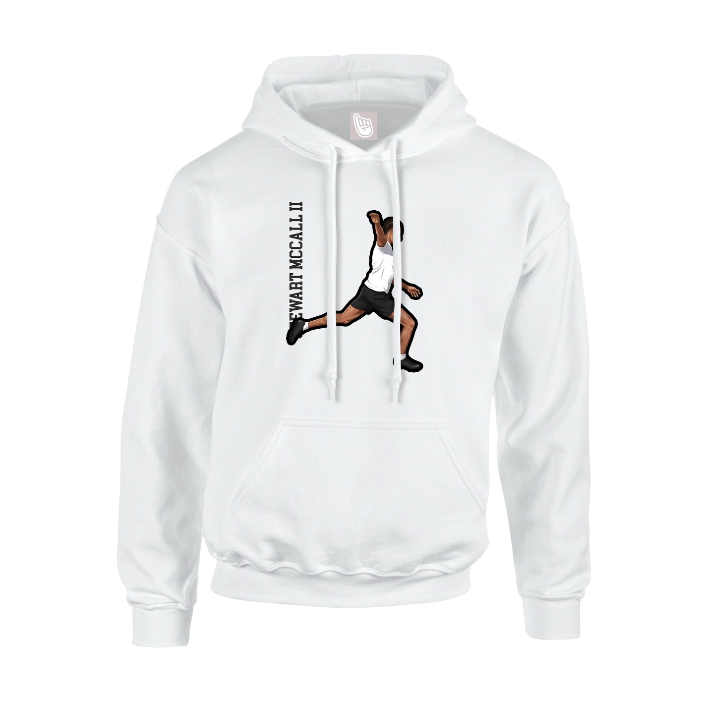Hoodie — Name Vertical in White