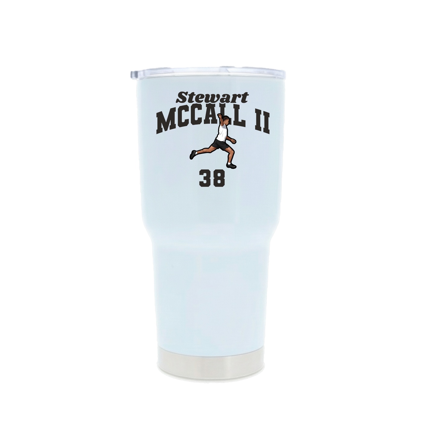 30oz Stainless Steel Tumbler — Signature Arch in White