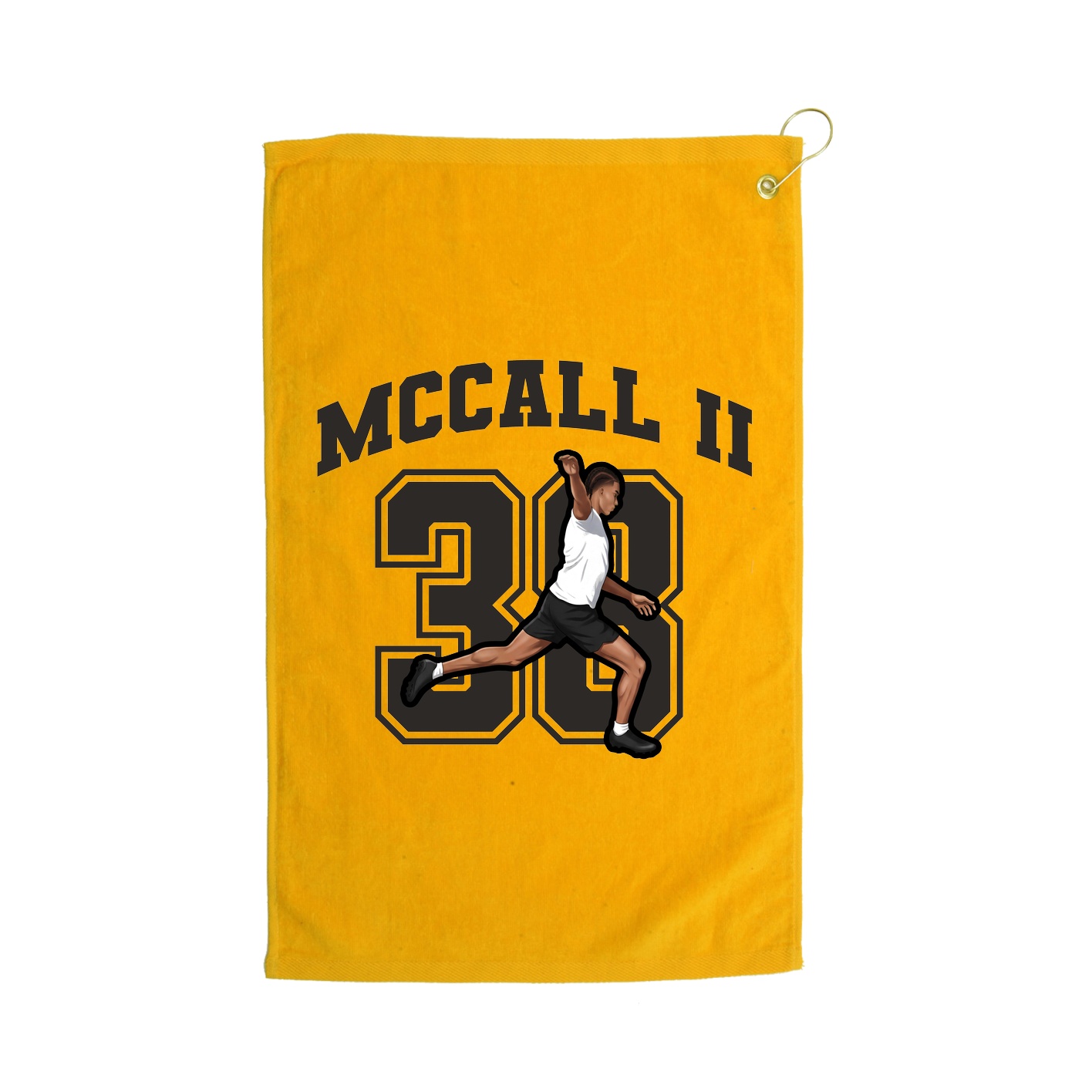 Golf Towel — Number in Gold