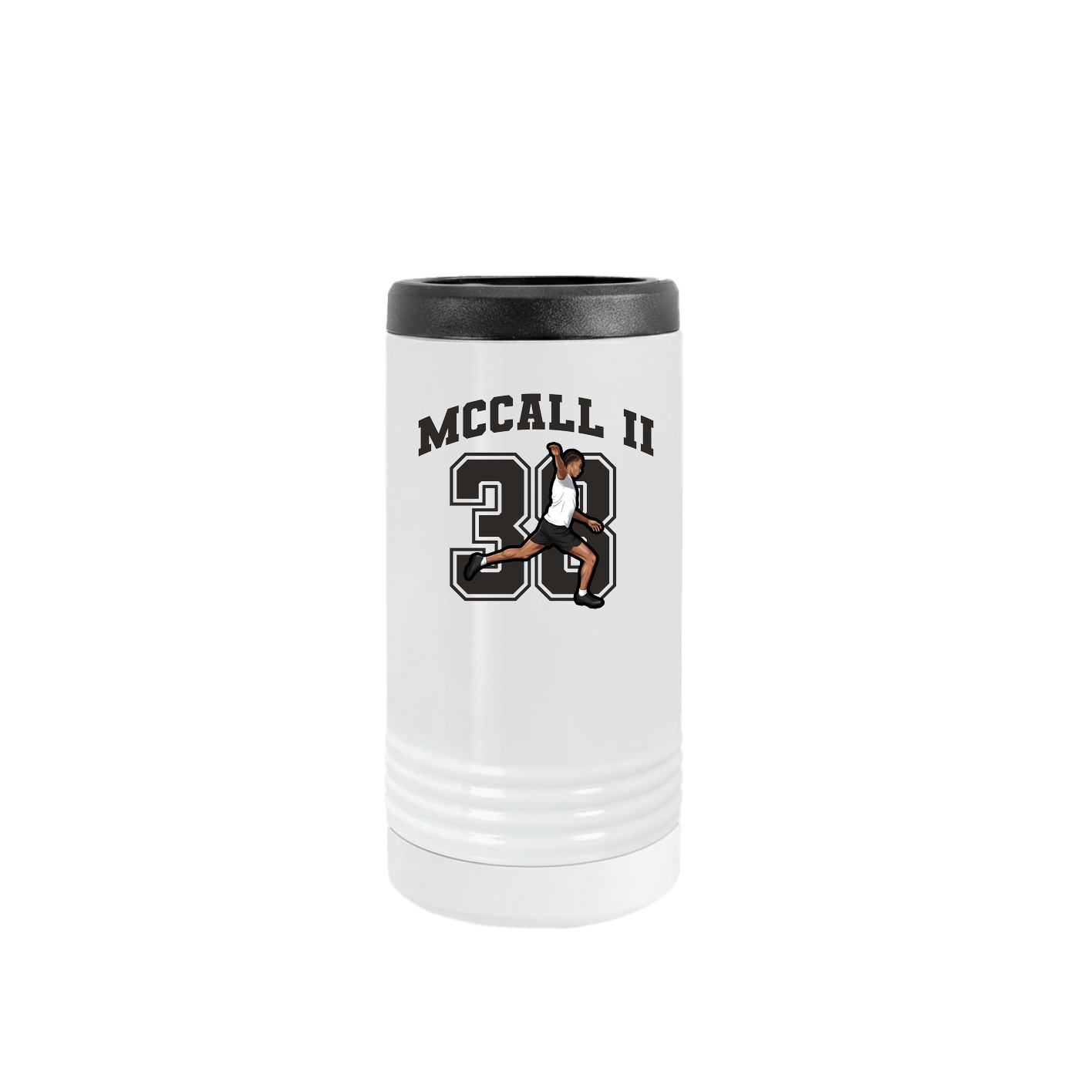 Slim Beverage Holder — Number in White