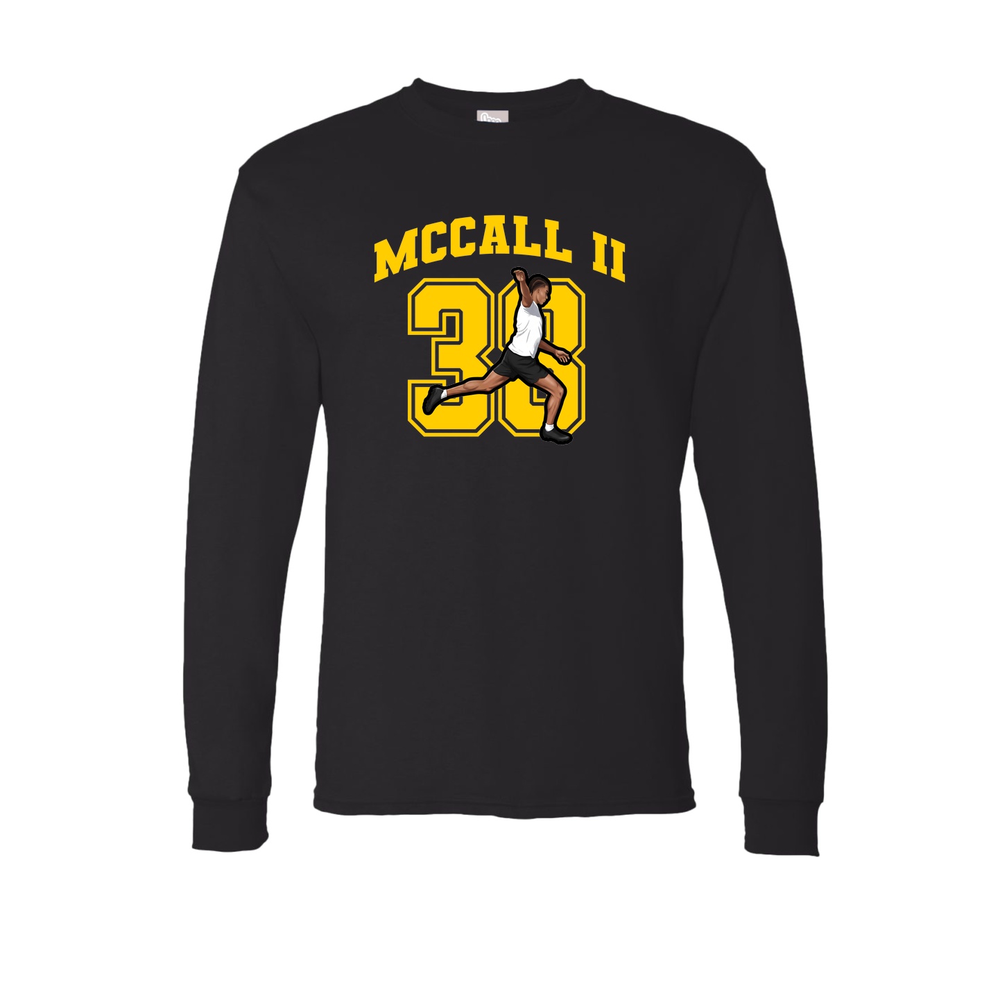 Long Sleeve Tee — Number in Black