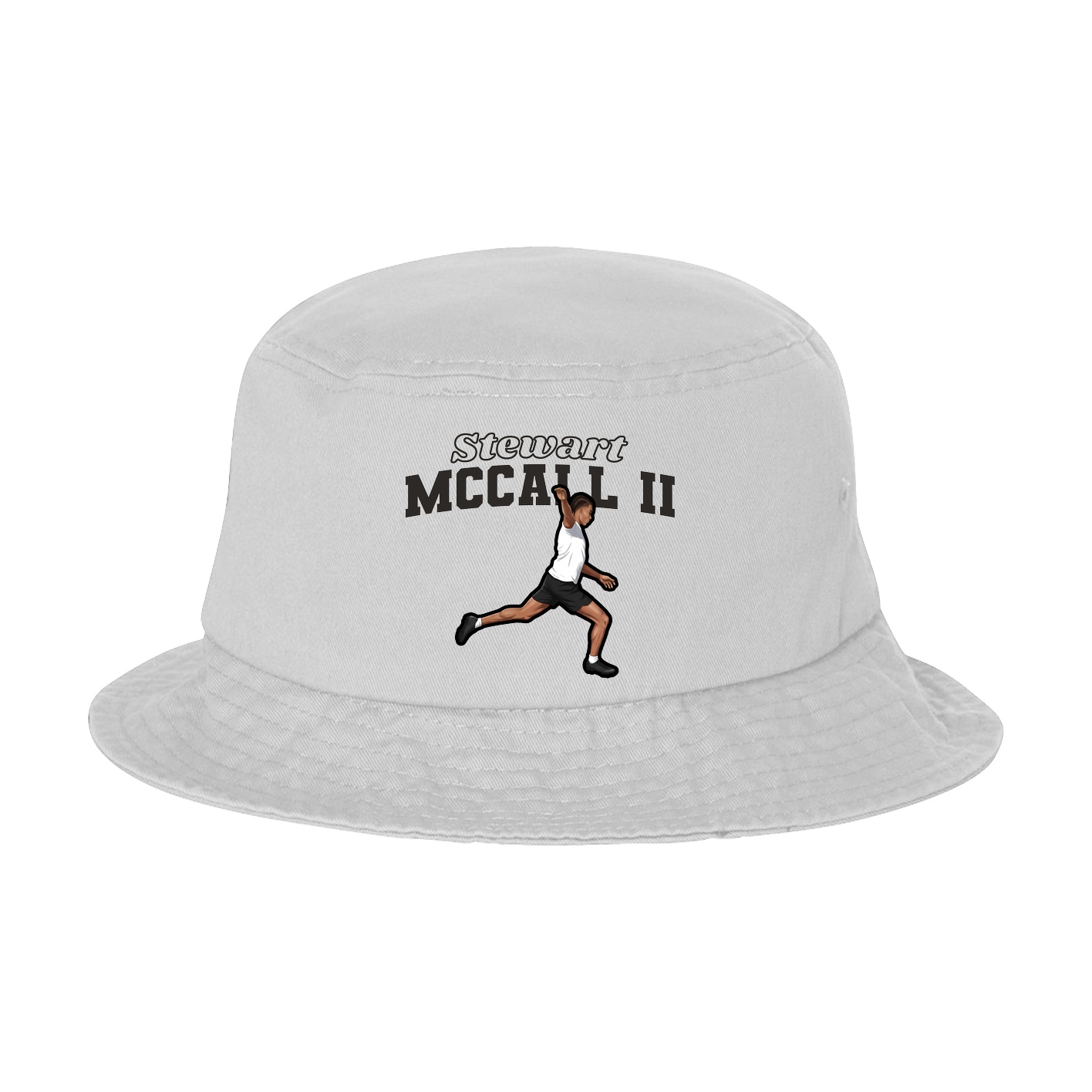 Bucket Cap — Name Arch in White
