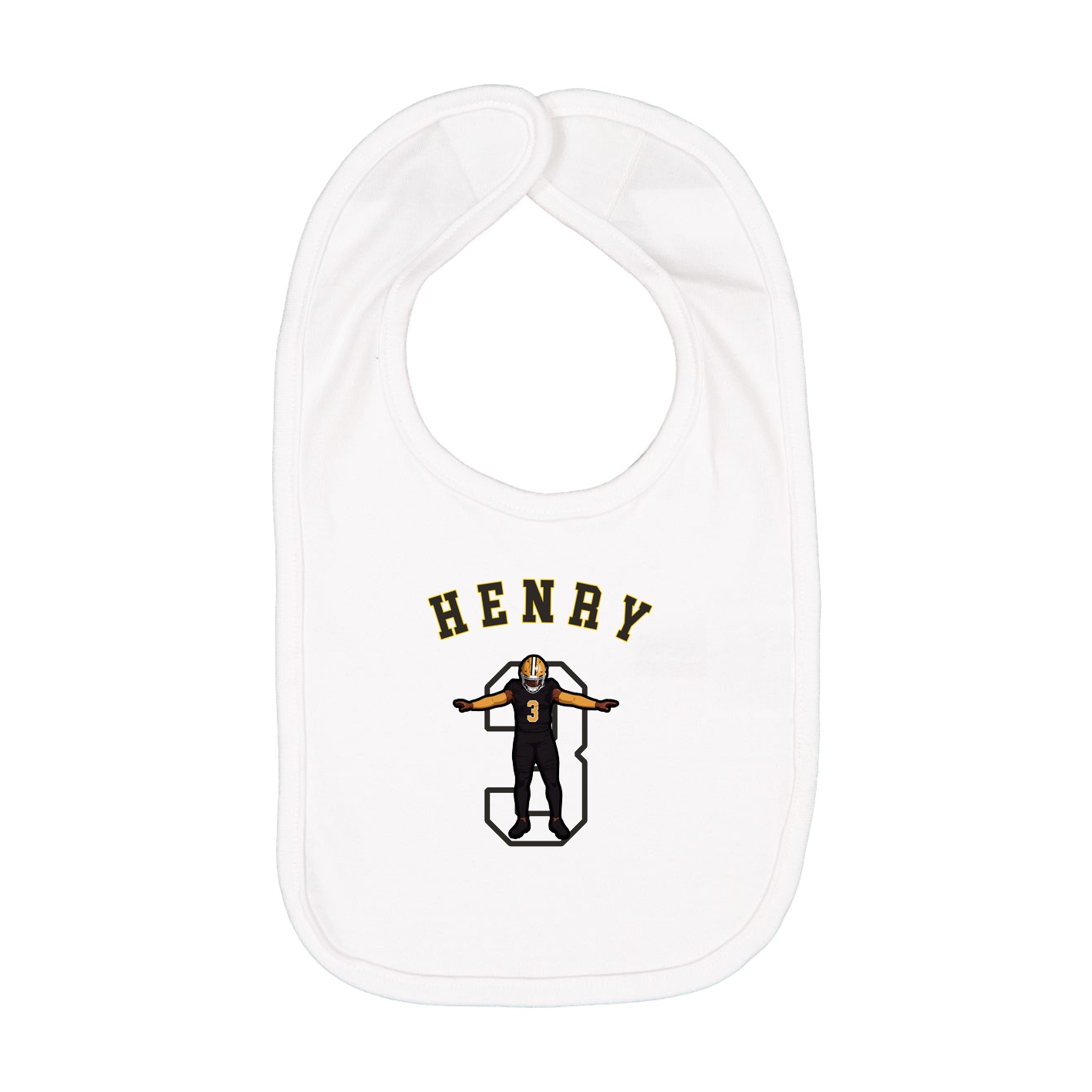 Infant Bib — Shirsey Arch in White